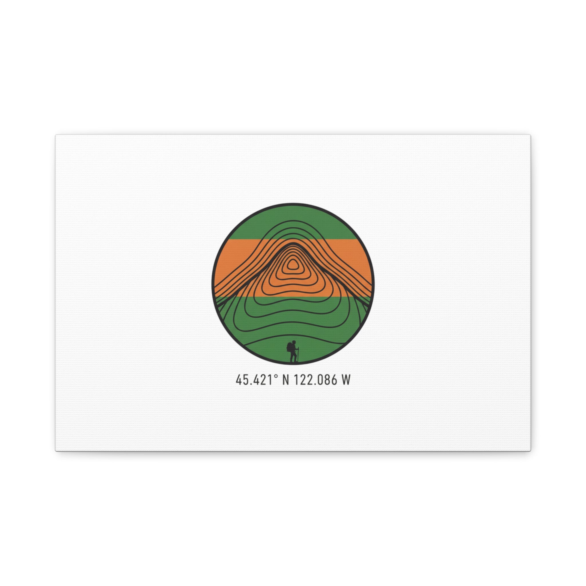 Topographic Contour Mountain Canvas | Topo Map Print, Terrain Wall Art