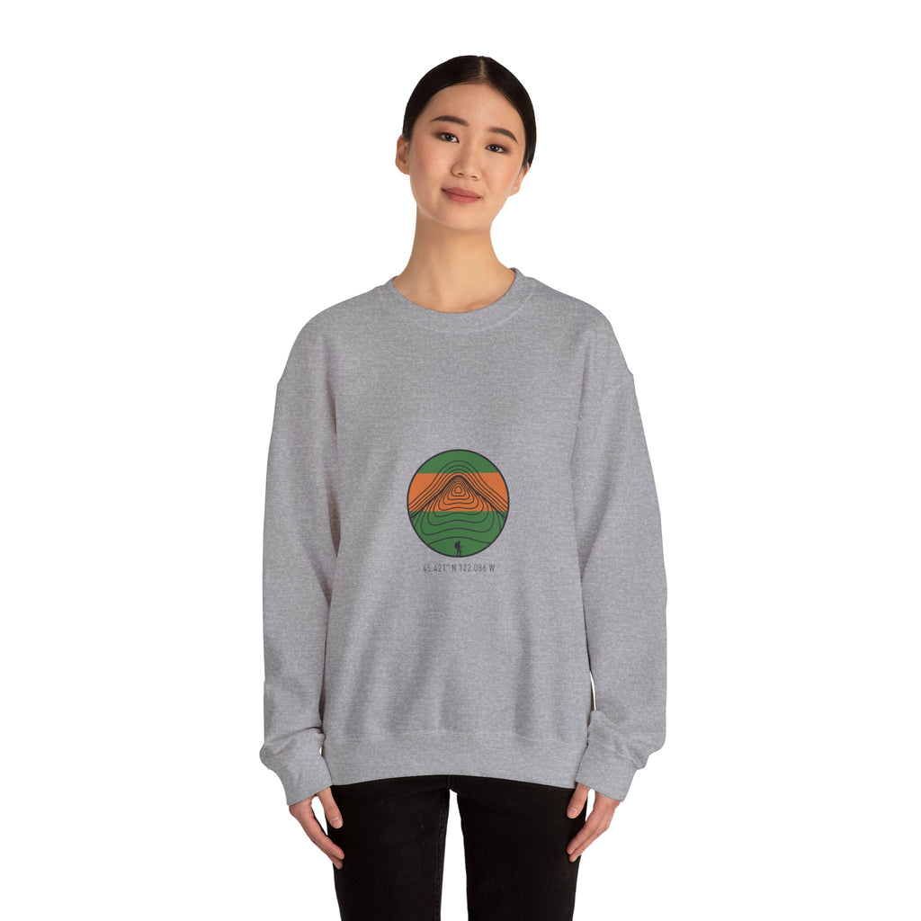 Topographic Contour Line Crewneck Sweatshirt | topo apparel, terrain print