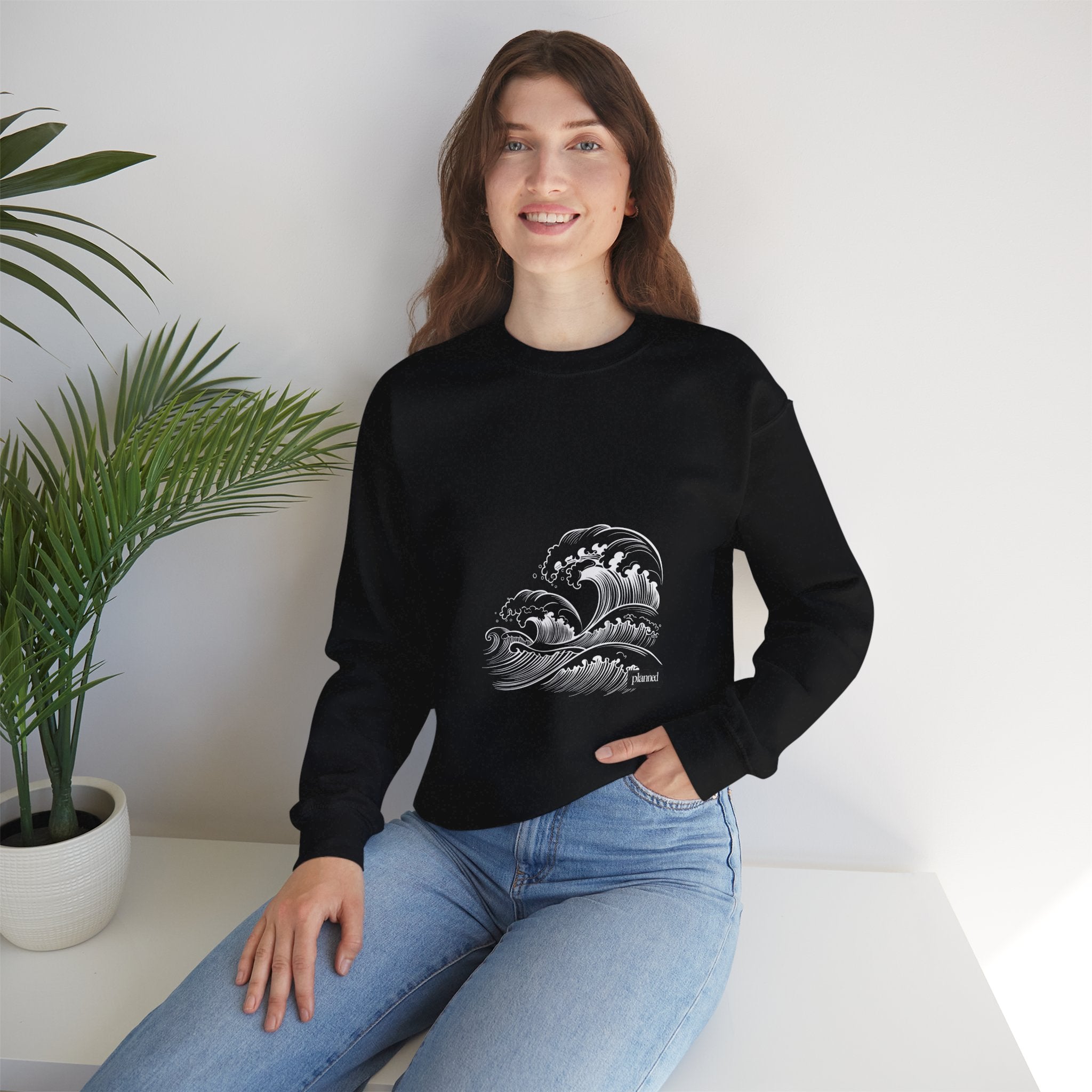 Classic White Crewneck Sweatshirt — Minimal Casual Pullover