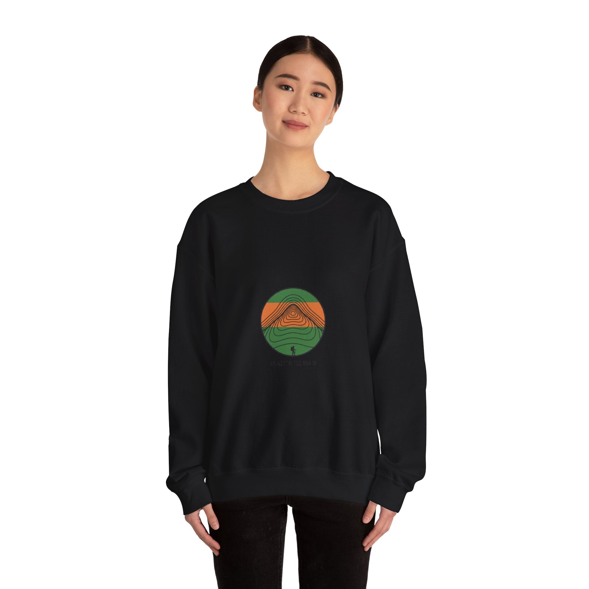 Topographic Contour Line Crewneck Sweatshirt | topo apparel, terrain print