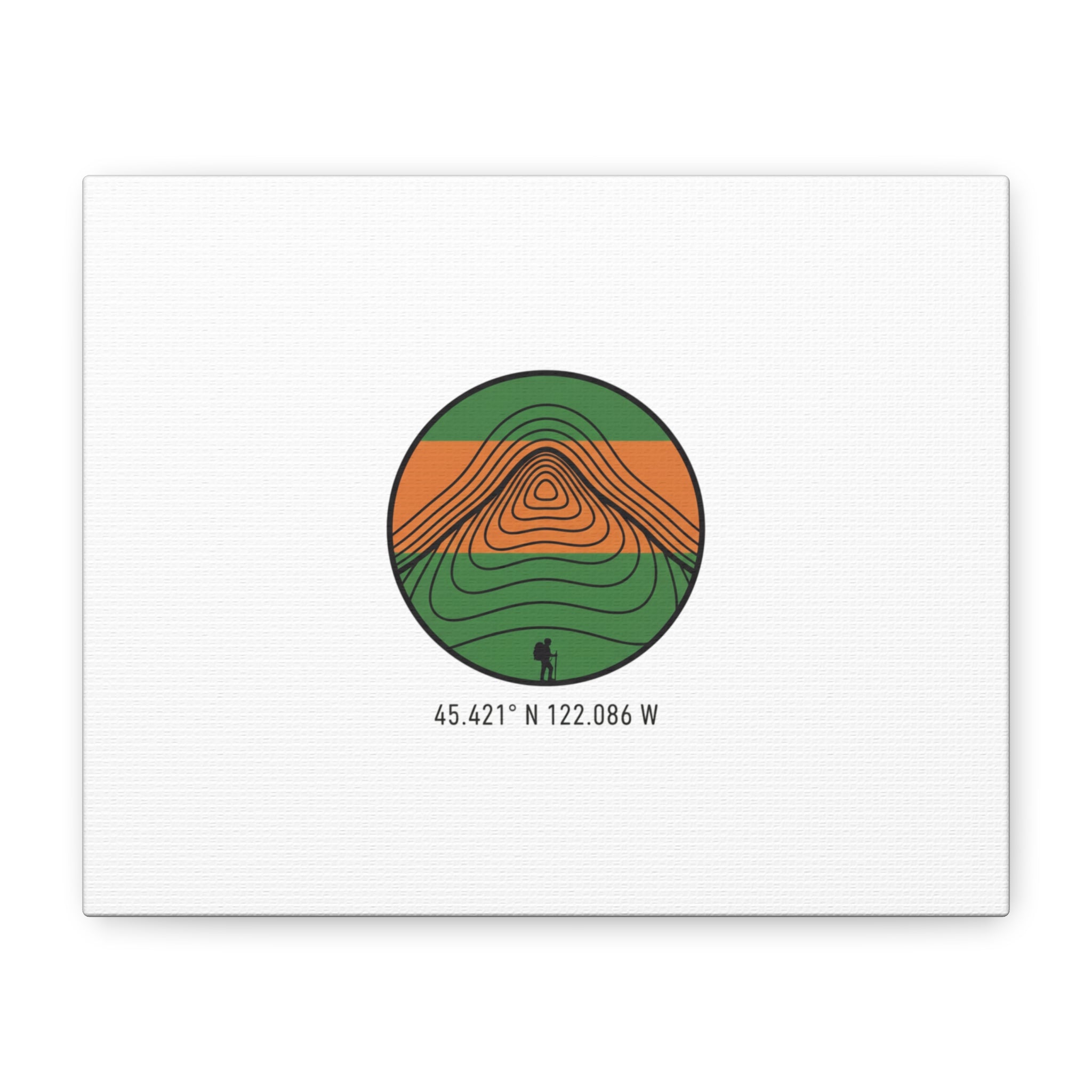 Topographic Contour Mountain Canvas | Topo Map Print, Terrain Wall Art