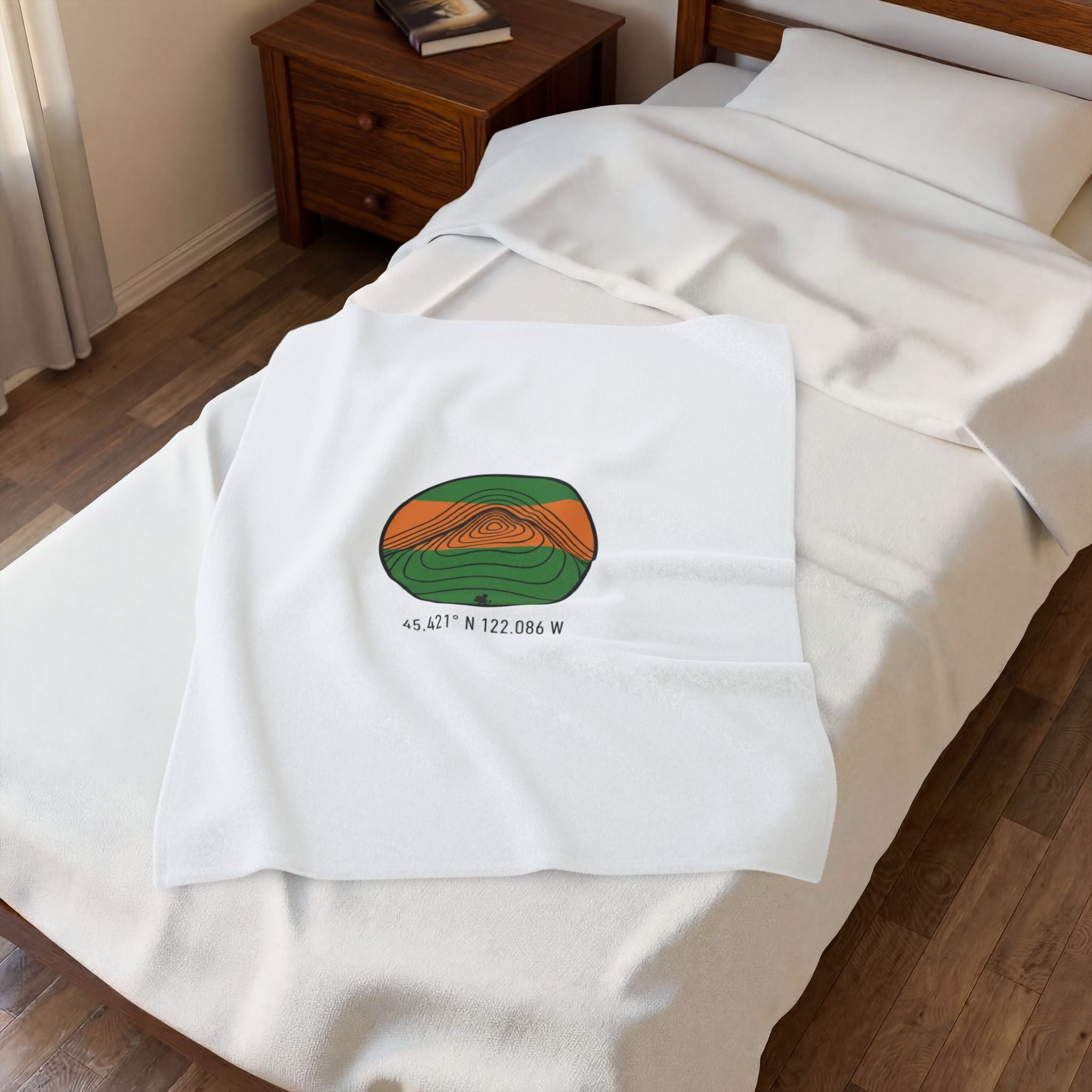 Topographic Contour Circle Blanket | topo map print, contour line design