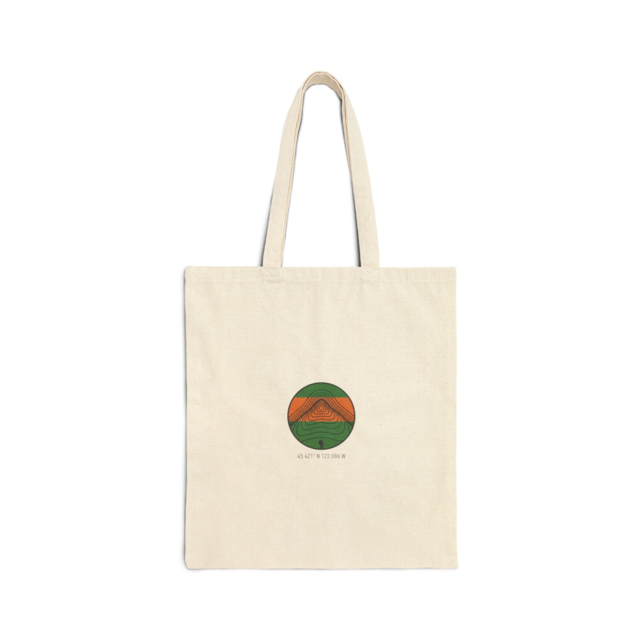 Topographic Contour Circle Tote | topographic map print, contour line design