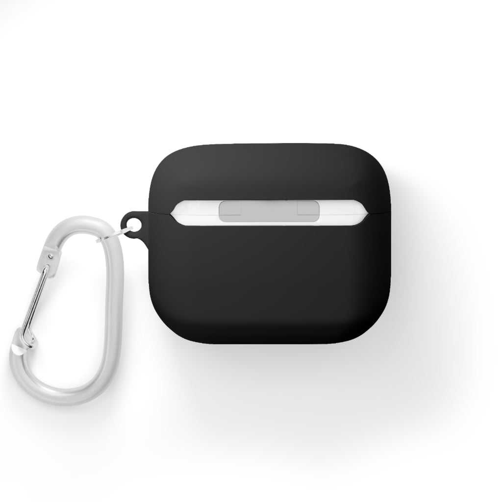 Minimal White AirPods Case with Carabiner — Protective Silicone Cover