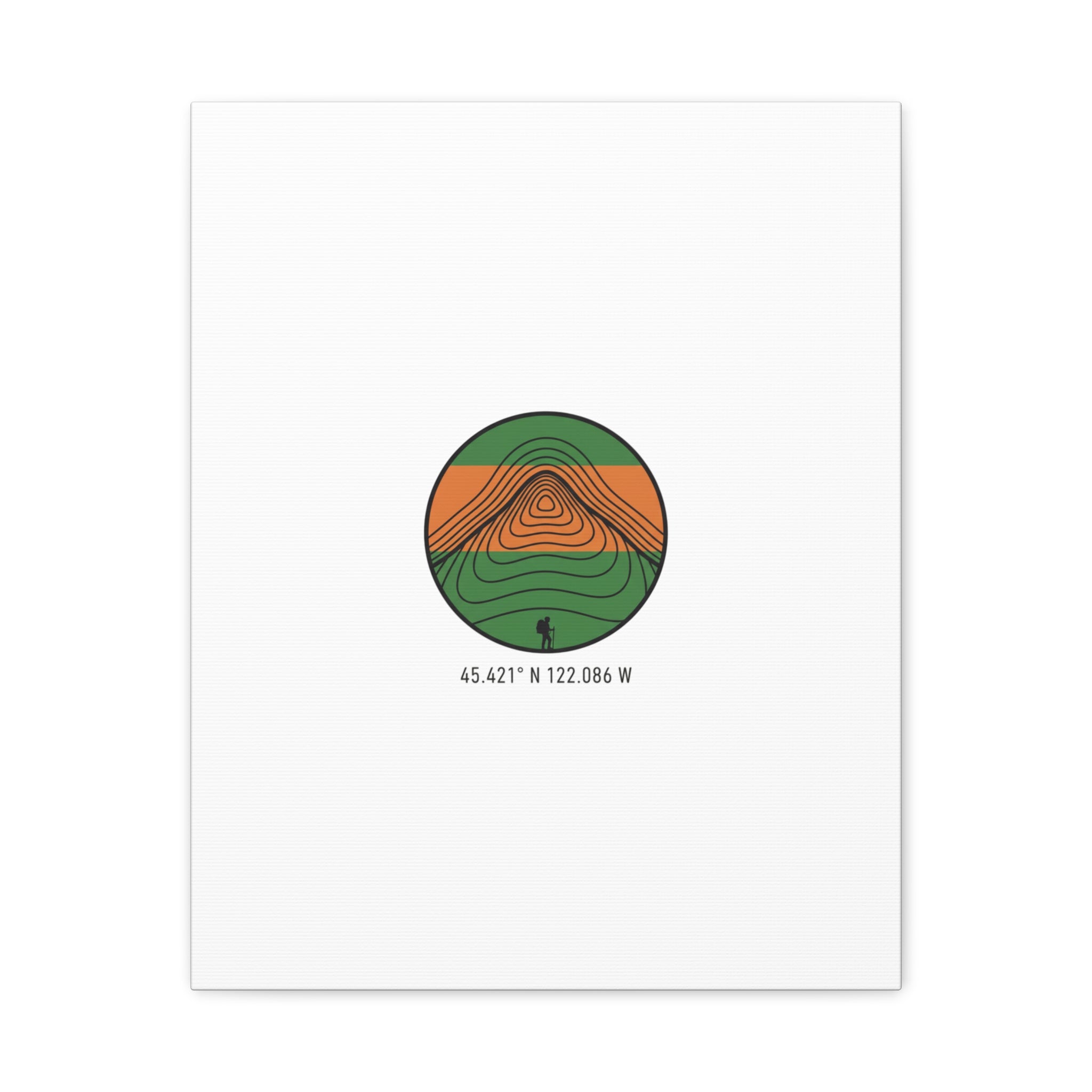 Topographic Contour Mountain Canvas | Topo Map Print, Terrain Wall Art