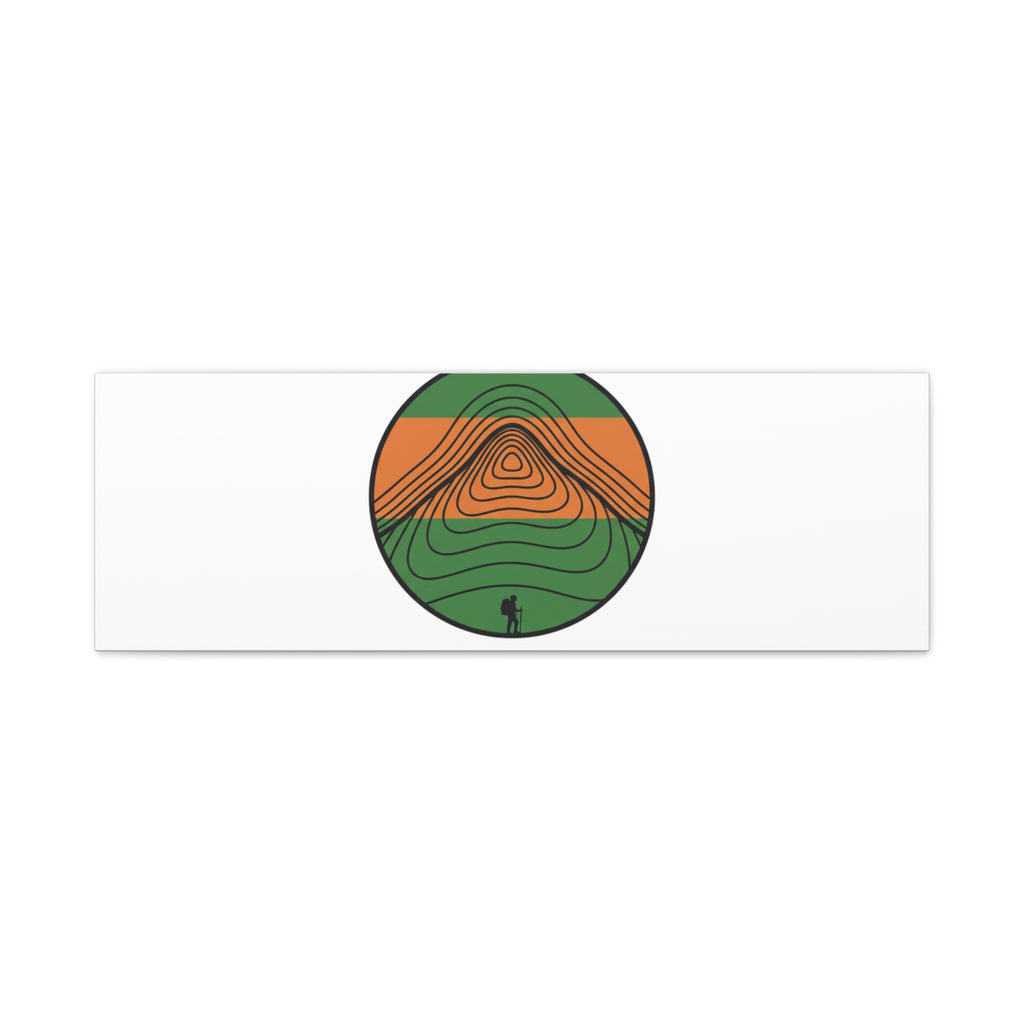 Topographic Contour Mountain Canvas | Topo Map Print, Terrain Wall Art