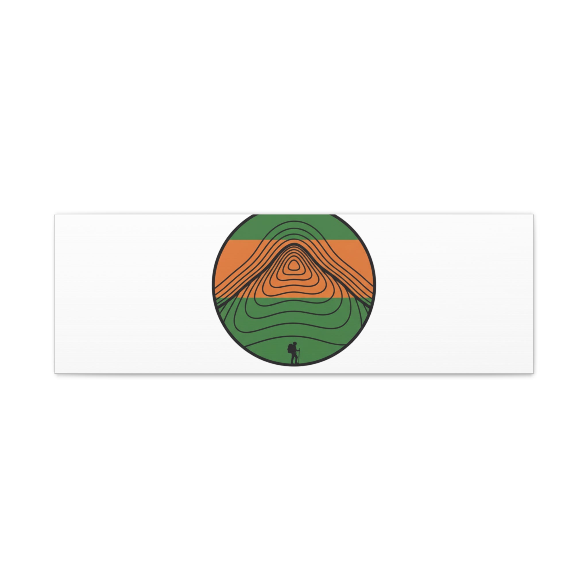 Topographic Contour Mountain Canvas | Topo Map Print, Terrain Wall Art