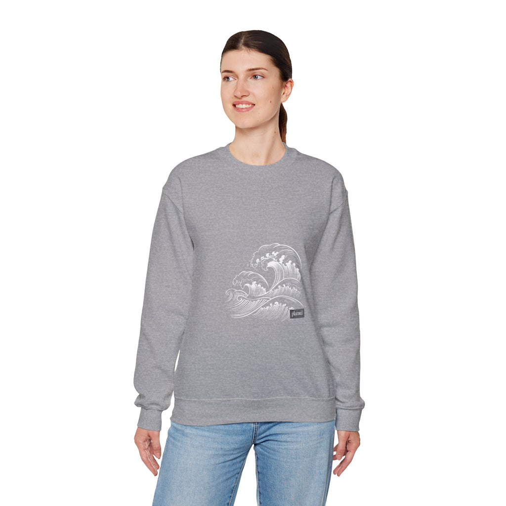 Classic White Crewneck Sweatshirt — Minimal Casual Pullover