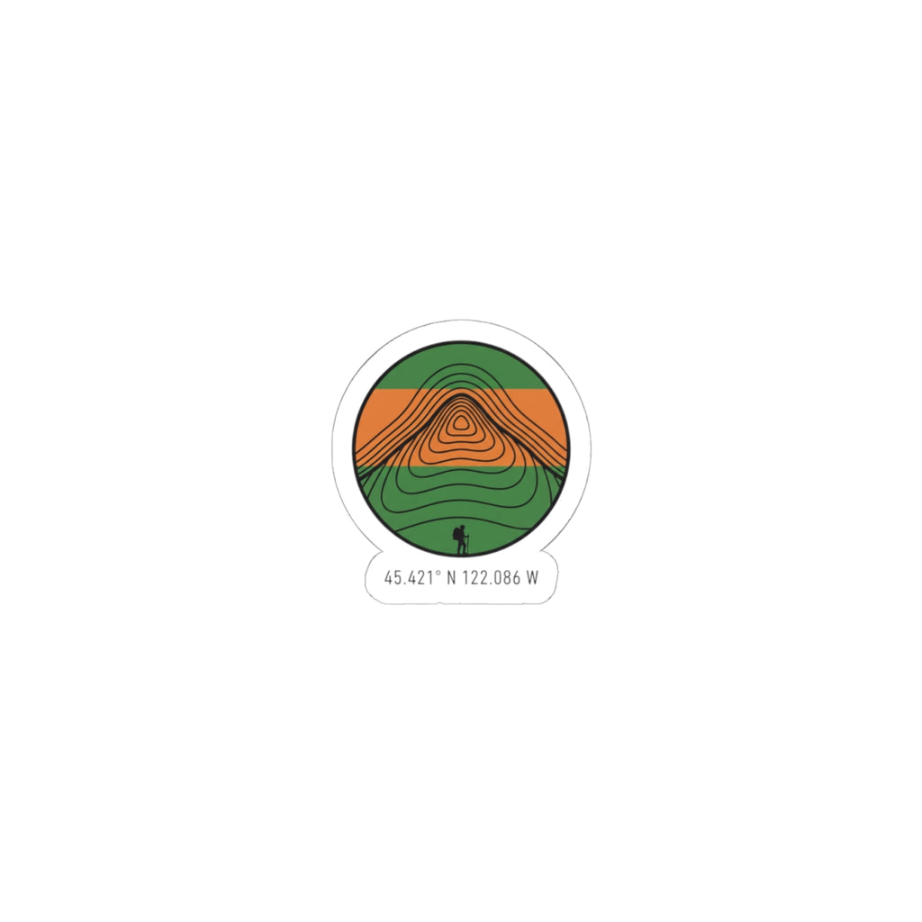Topographic Contour Mountain Sticker | topographic map print, contour line design
