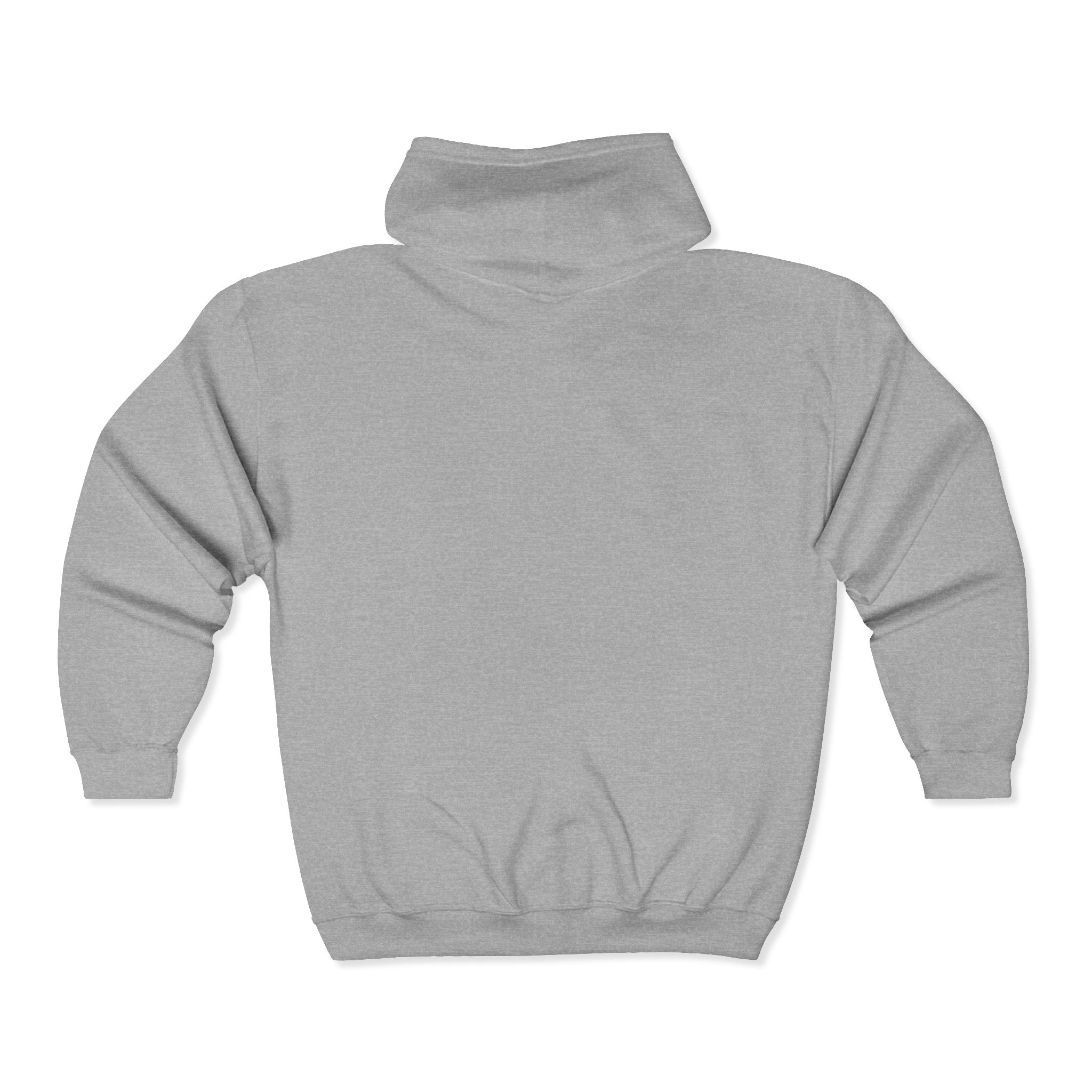 Zip Hoodie — Classic Full-Zip Hooded Sweatshirt (Blank White)