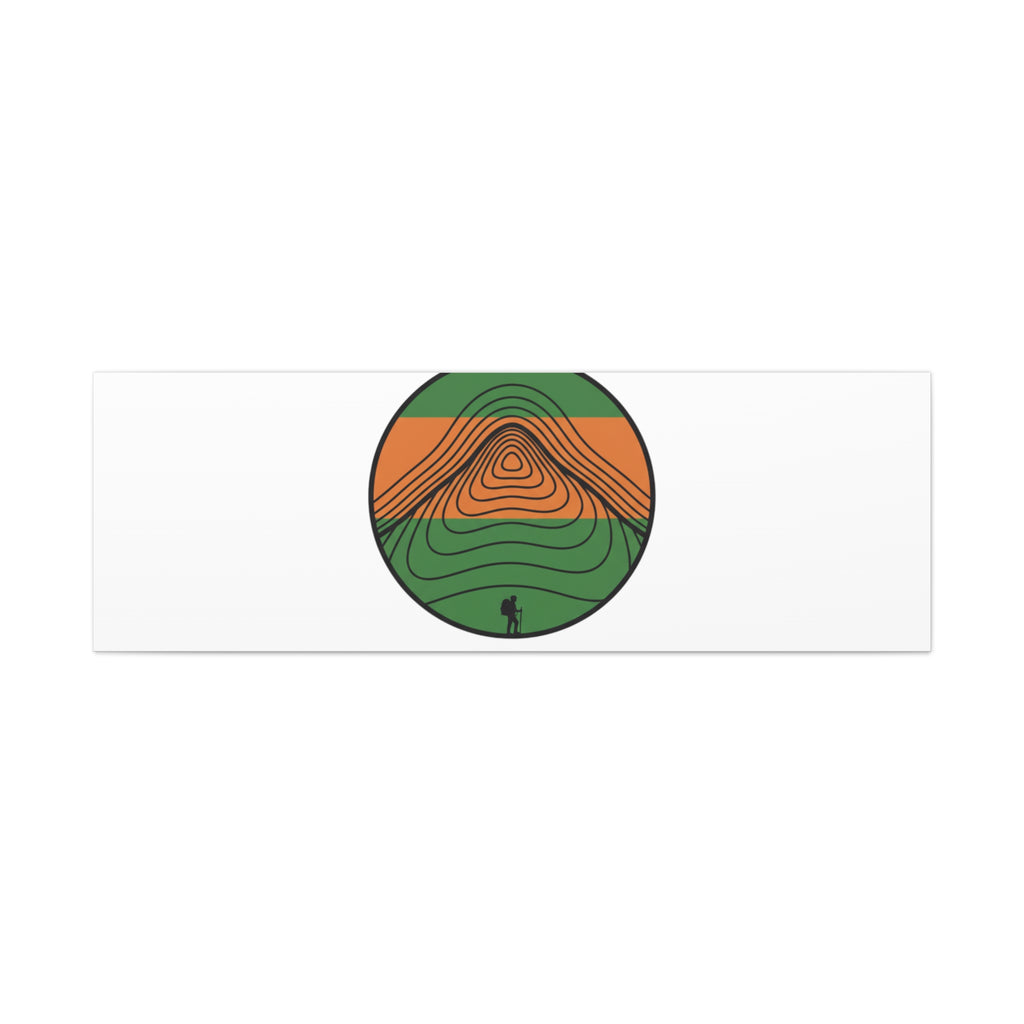 Topographic Contour Mountain Canvas | Topo Map Print, Terrain Wall Art