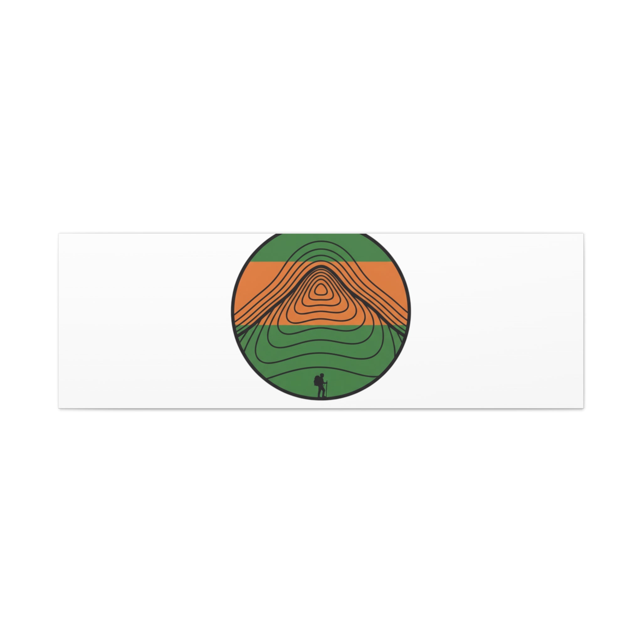 Topographic Contour Mountain Canvas | Topo Map Print, Terrain Wall Art