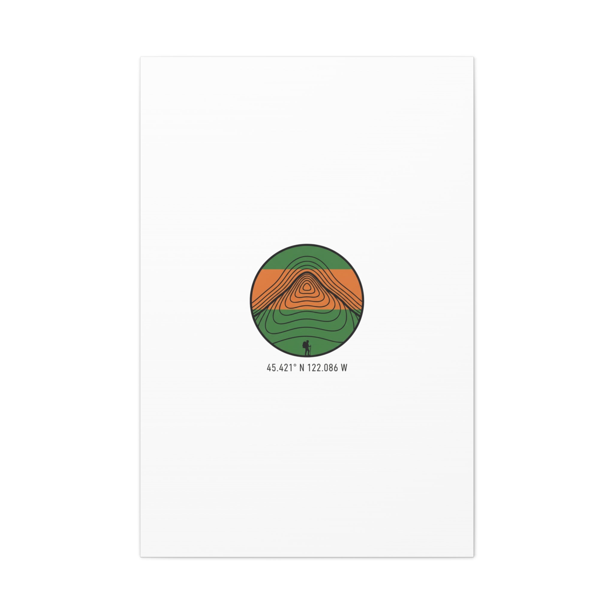 Topographic Contour Mountain Canvas | Topo Map Print, Terrain Wall Art