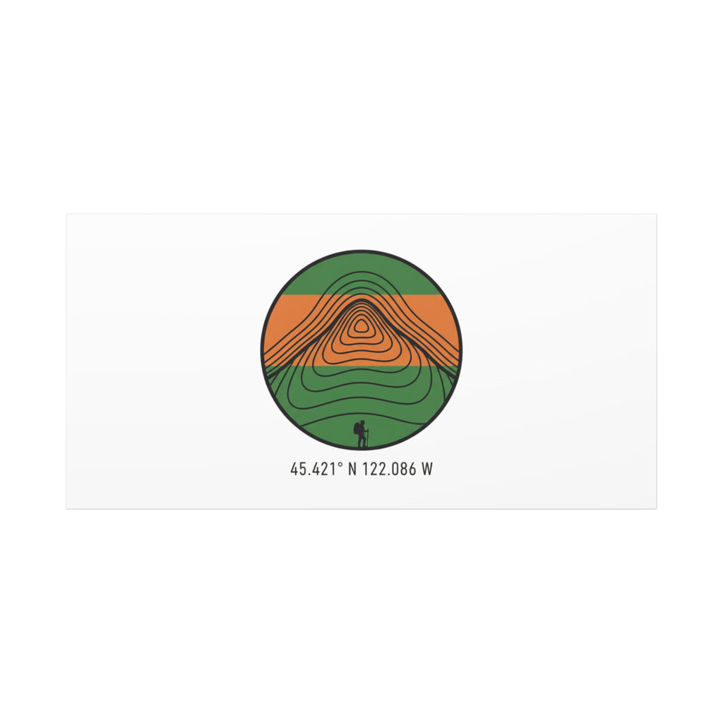 Topographic Contour Mountain Canvas | Topo Map Print, Terrain Wall Art