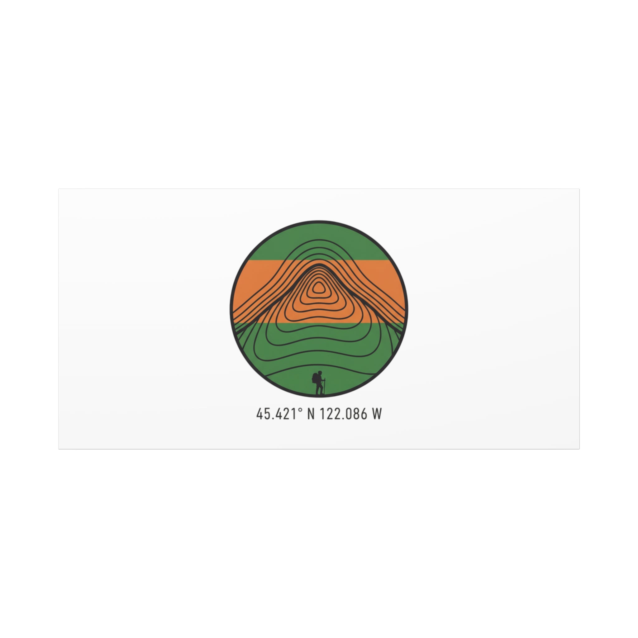 Topographic Contour Mountain Canvas | Topo Map Print, Terrain Wall Art