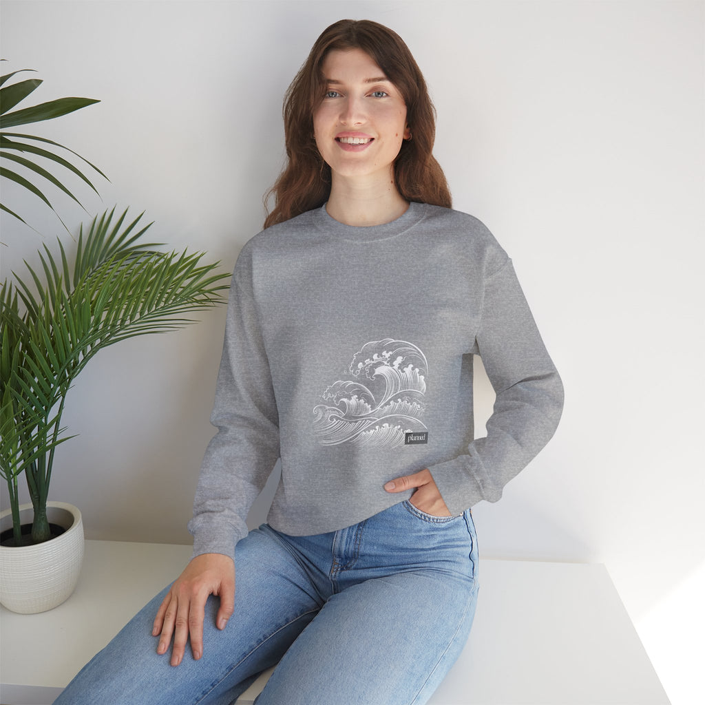 Classic White Crewneck Sweatshirt — Minimal Casual Pullover