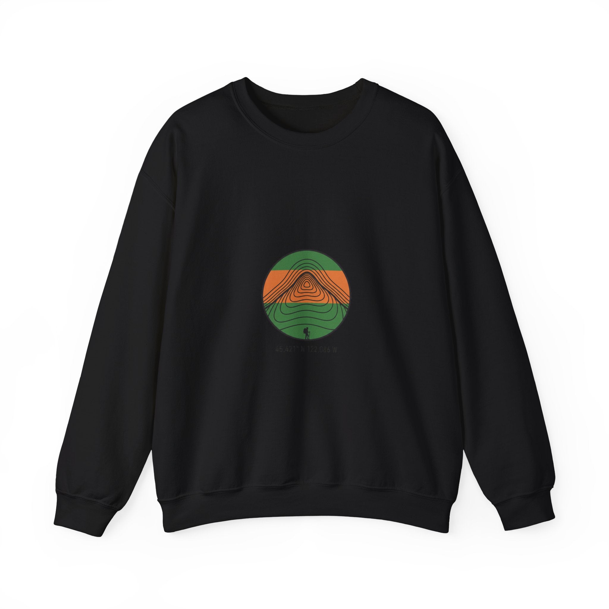 Topographic Contour Line Crewneck Sweatshirt | topo apparel, terrain print