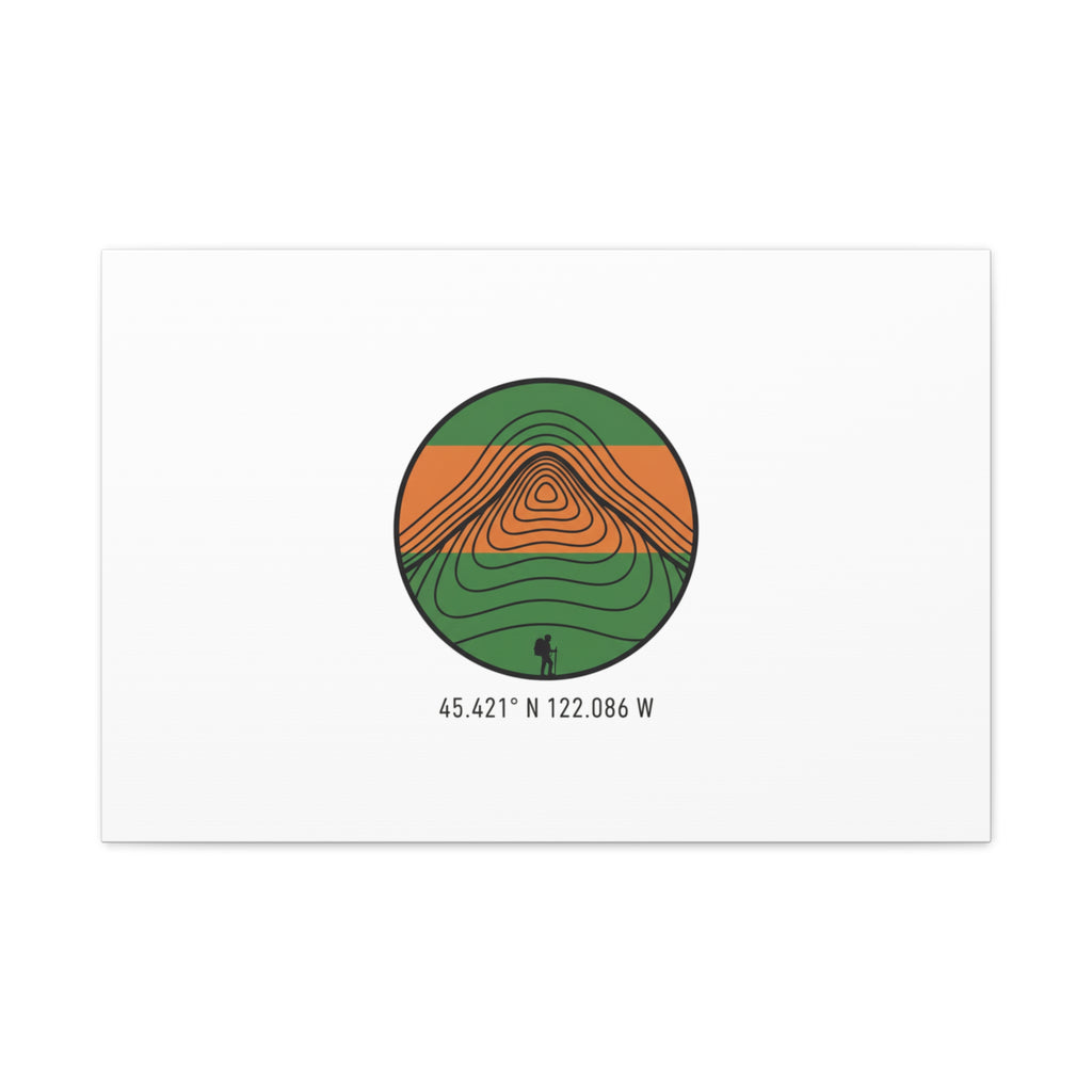 Topographic Contour Mountain Canvas | Topo Map Print, Terrain Wall Art