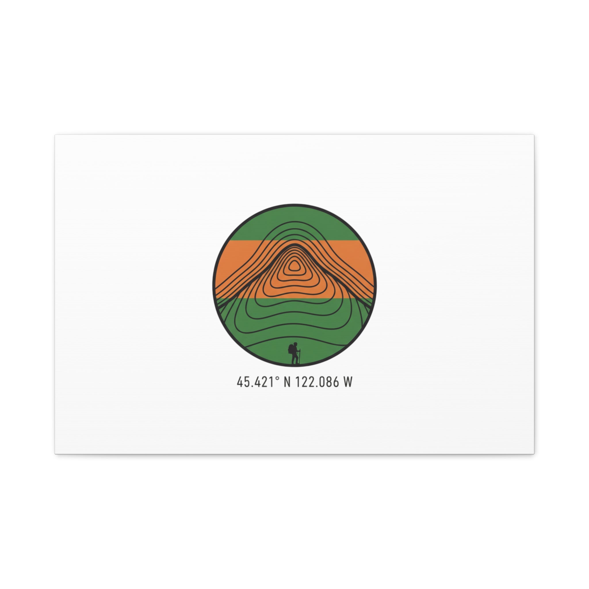 Topographic Contour Mountain Canvas | Topo Map Print, Terrain Wall Art