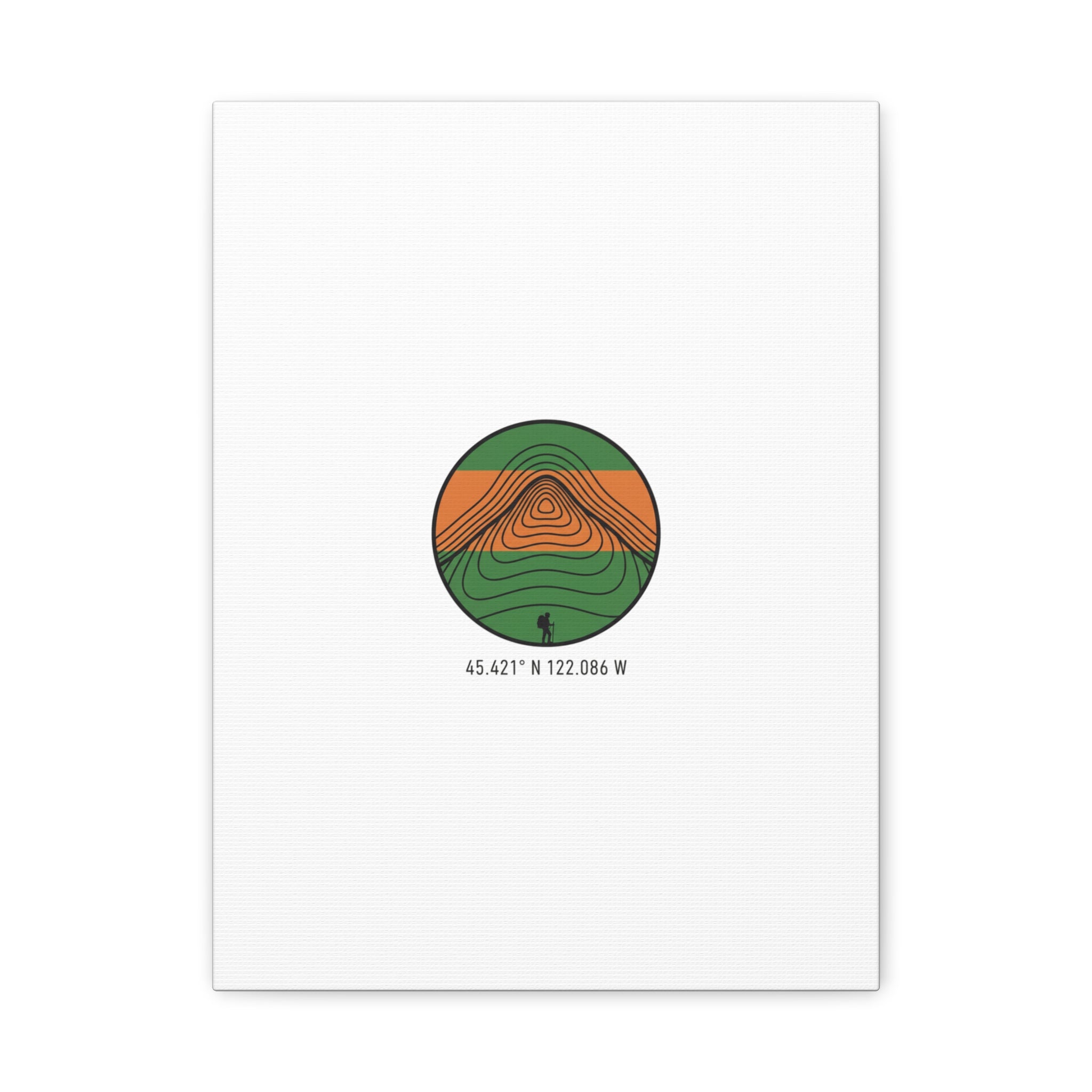 Topographic Contour Mountain Canvas | Topo Map Print, Terrain Wall Art