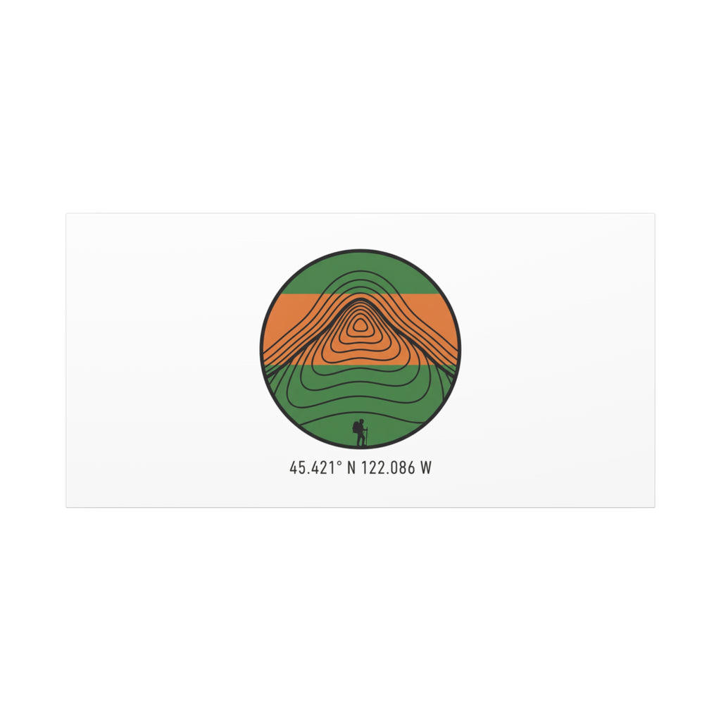 Topographic Contour Mountain Canvas | Topo Map Print, Terrain Wall Art