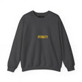 Dynasty Minimalist Crewneck Sweatshirt — Small Gold Text