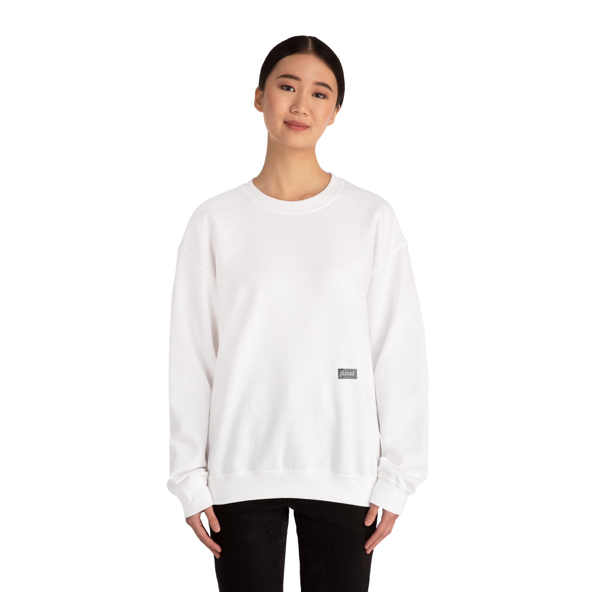 Classic White Crewneck Sweatshirt — Minimal Casual Pullover