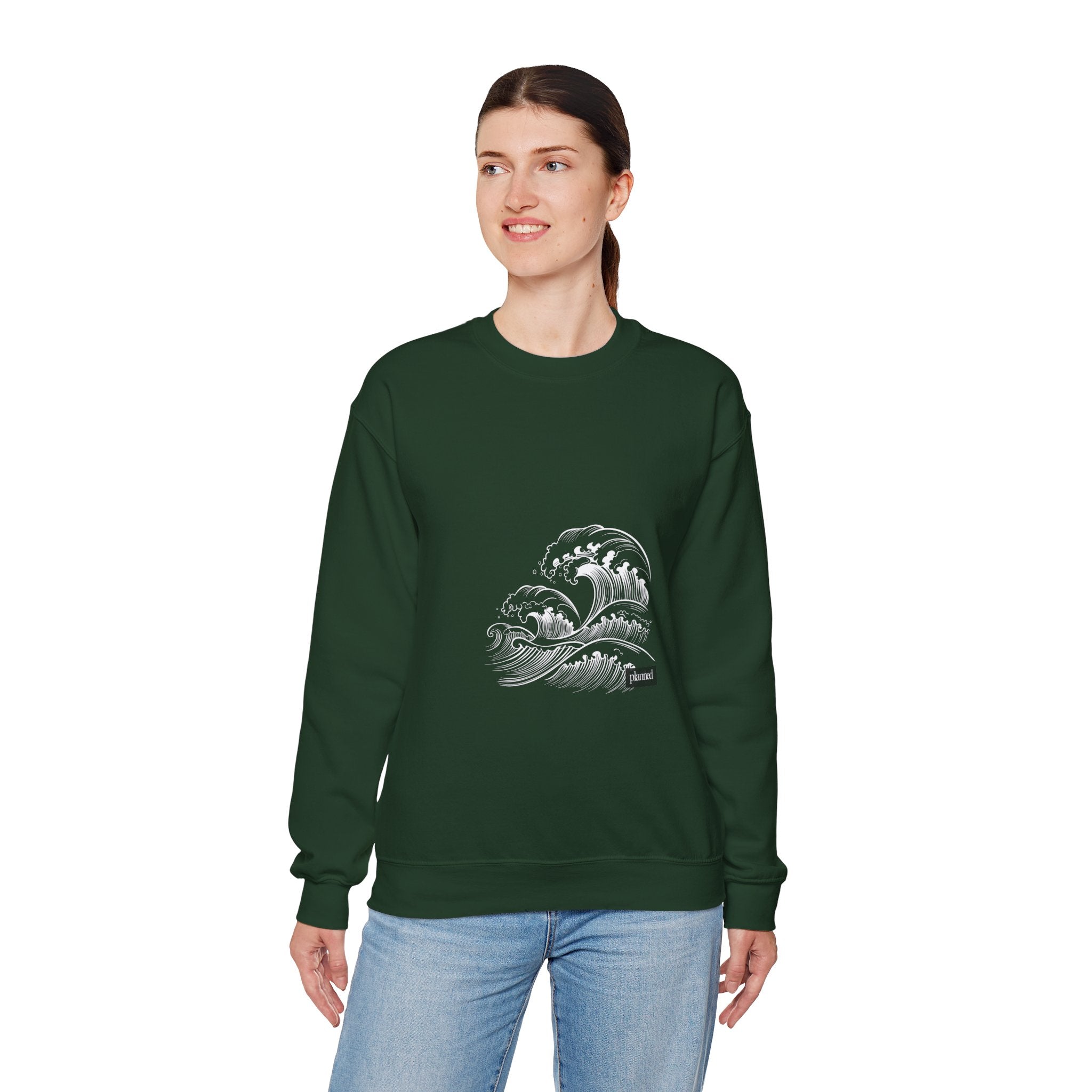 Classic White Crewneck Sweatshirt — Minimal Casual Pullover