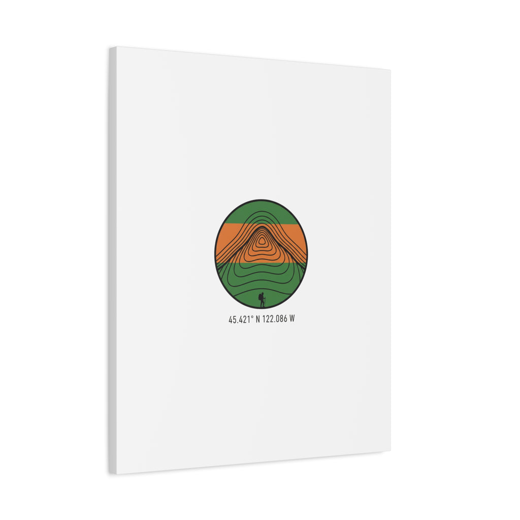 Topographic Contour Mountain Canvas | Topo Map Print, Terrain Wall Art