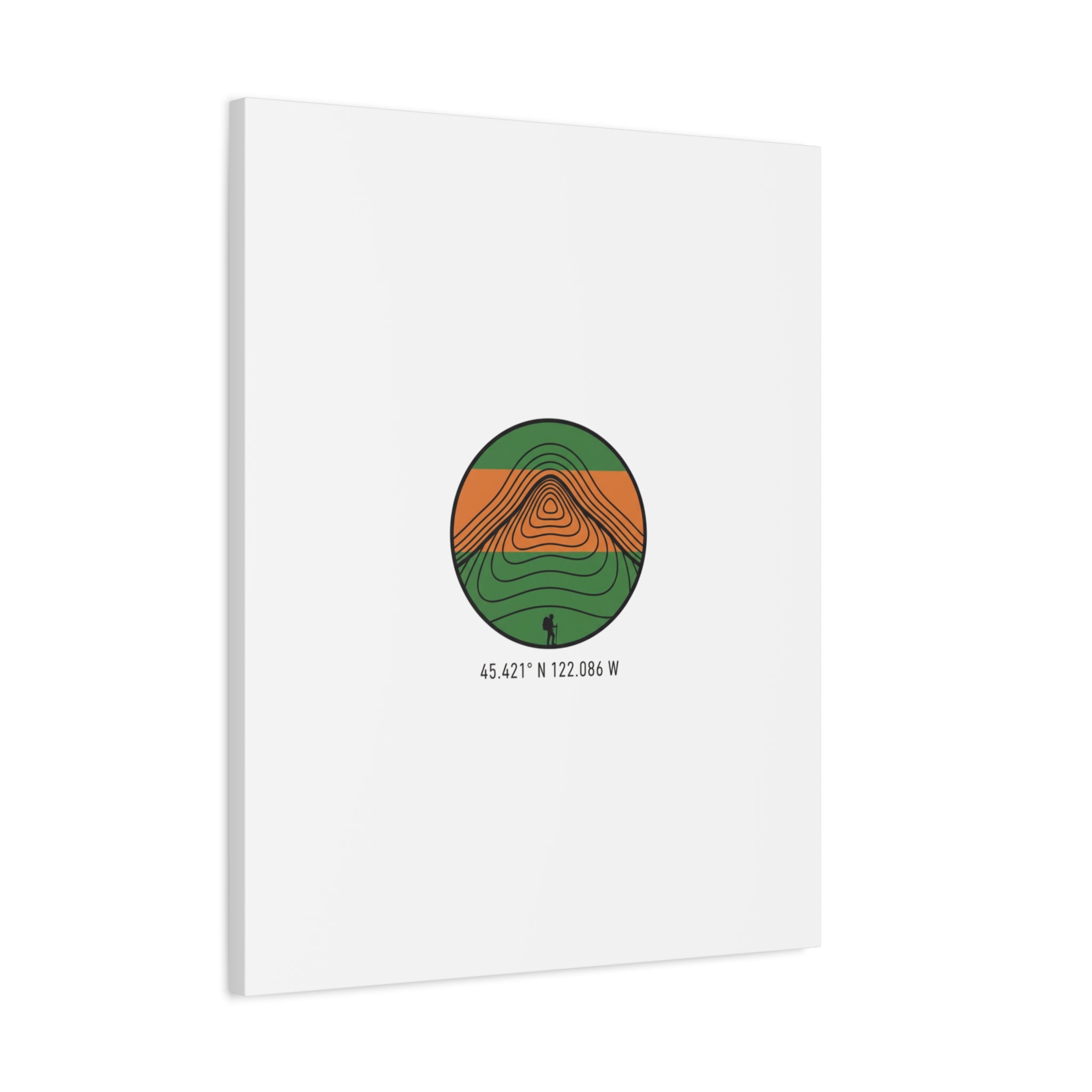 Topographic Contour Mountain Canvas | Topo Map Print, Terrain Wall Art