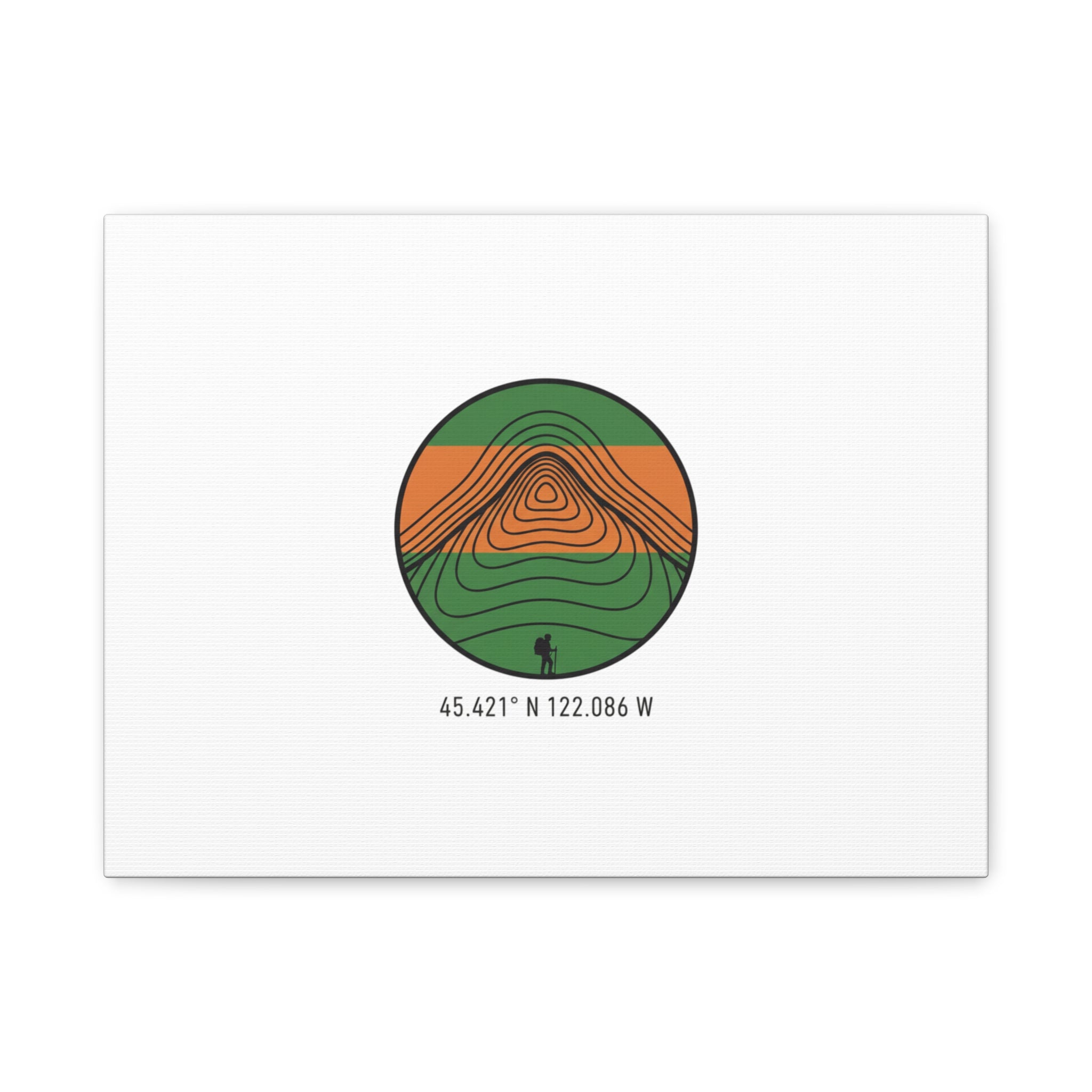 Topographic Contour Mountain Canvas | Topo Map Print, Terrain Wall Art