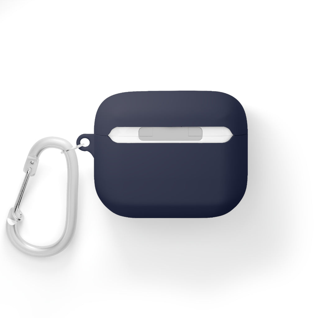 Minimal White AirPods Case with Carabiner — Protective Silicone Cover