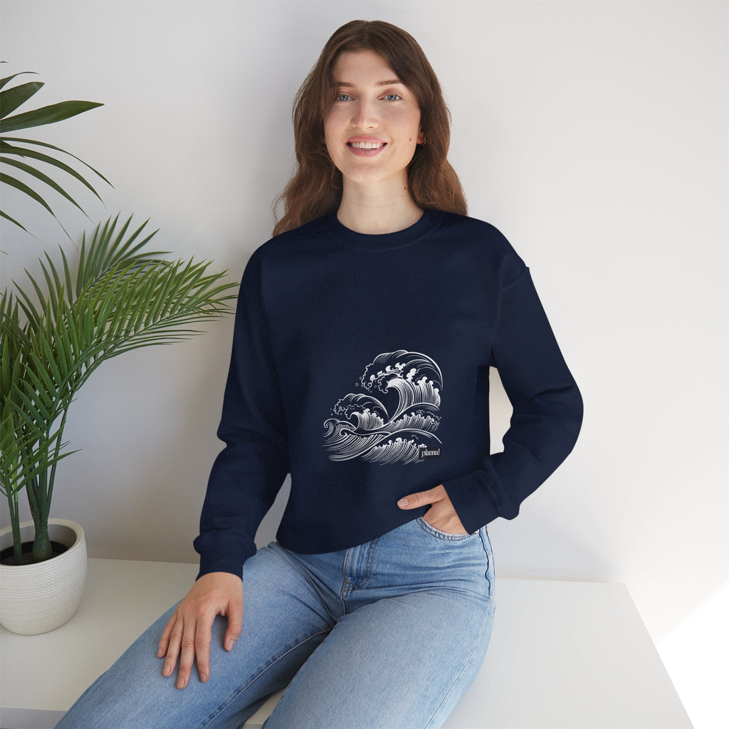 Classic White Crewneck Sweatshirt — Minimal Casual Pullover