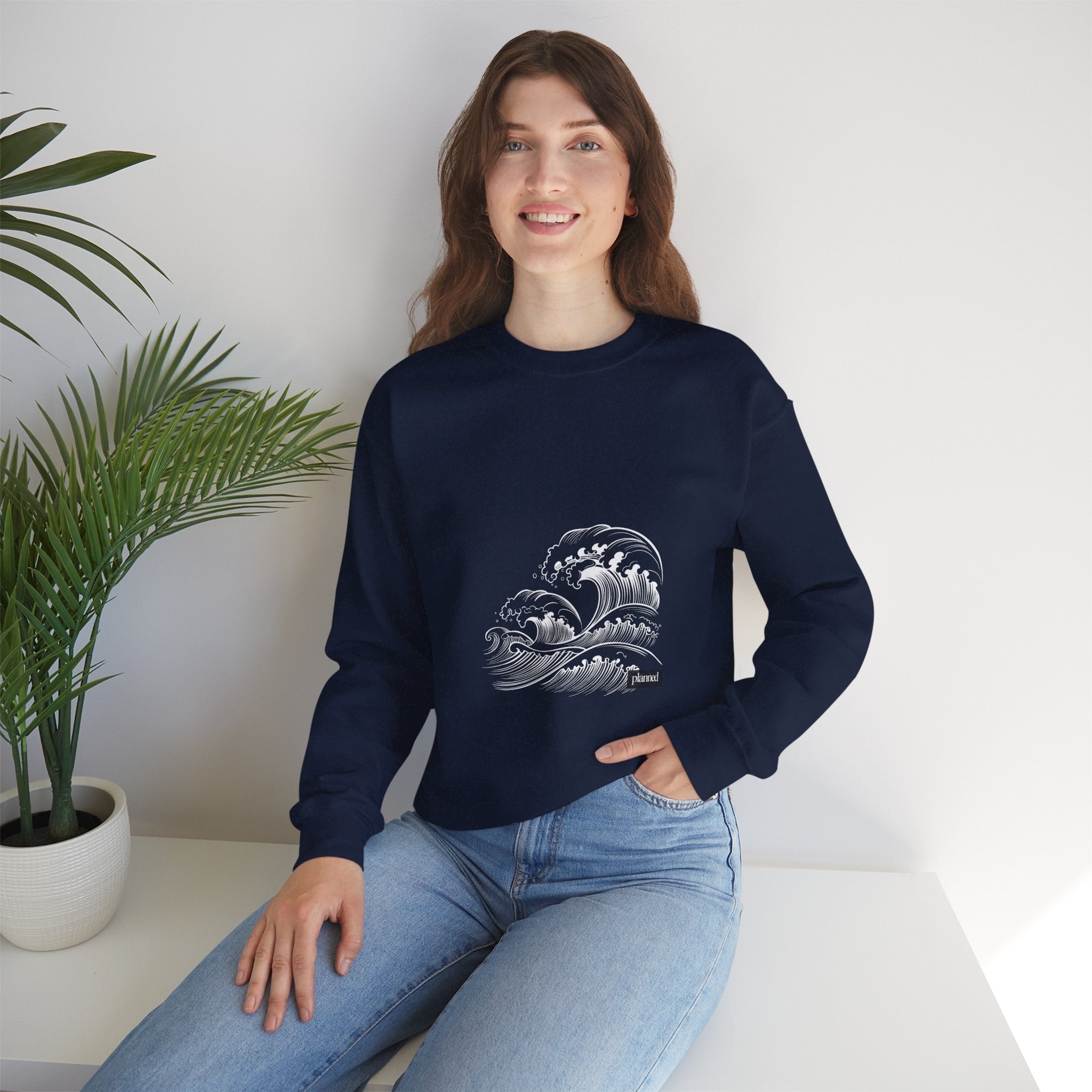 Classic White Crewneck Sweatshirt — Minimal Casual Pullover