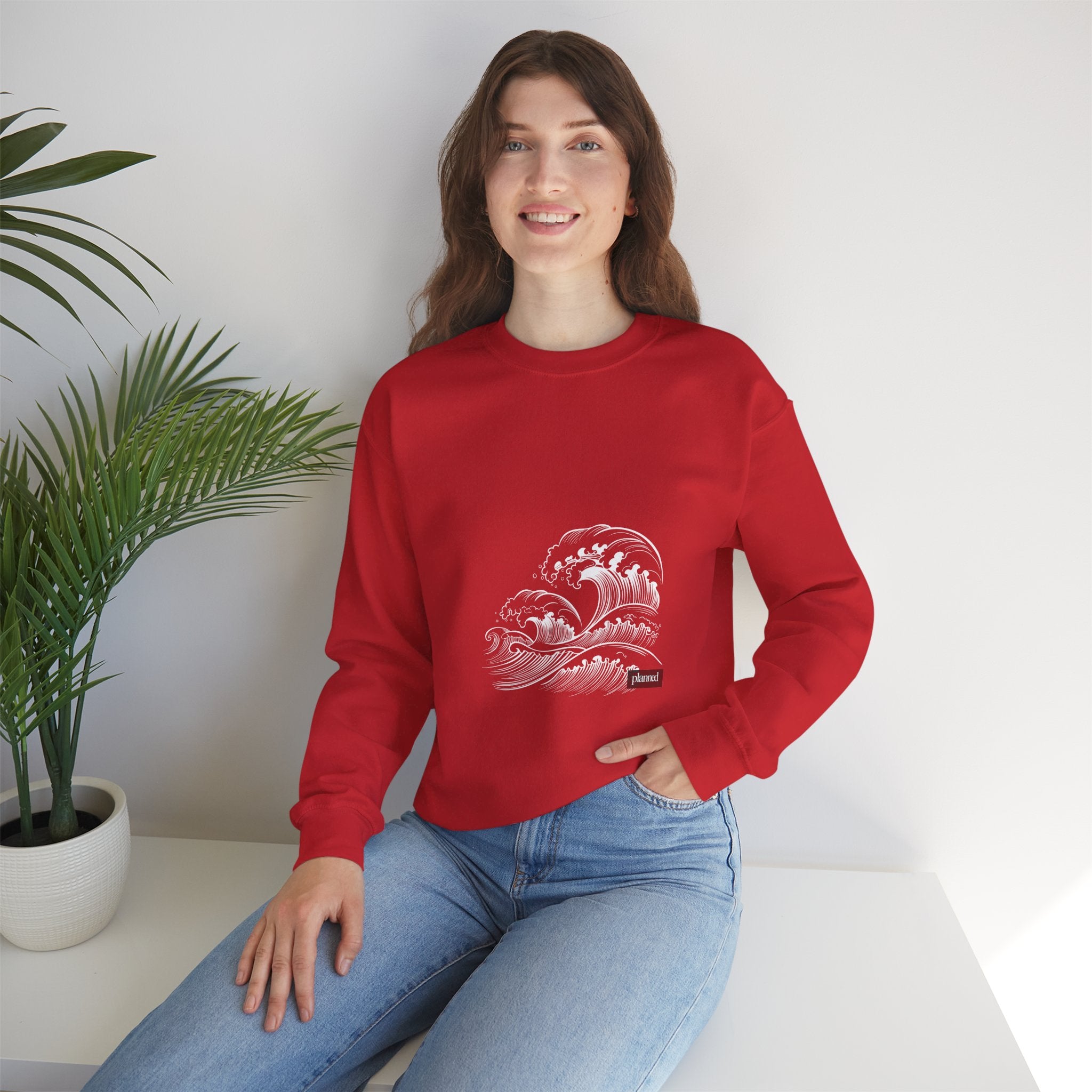 Classic White Crewneck Sweatshirt — Minimal Casual Pullover