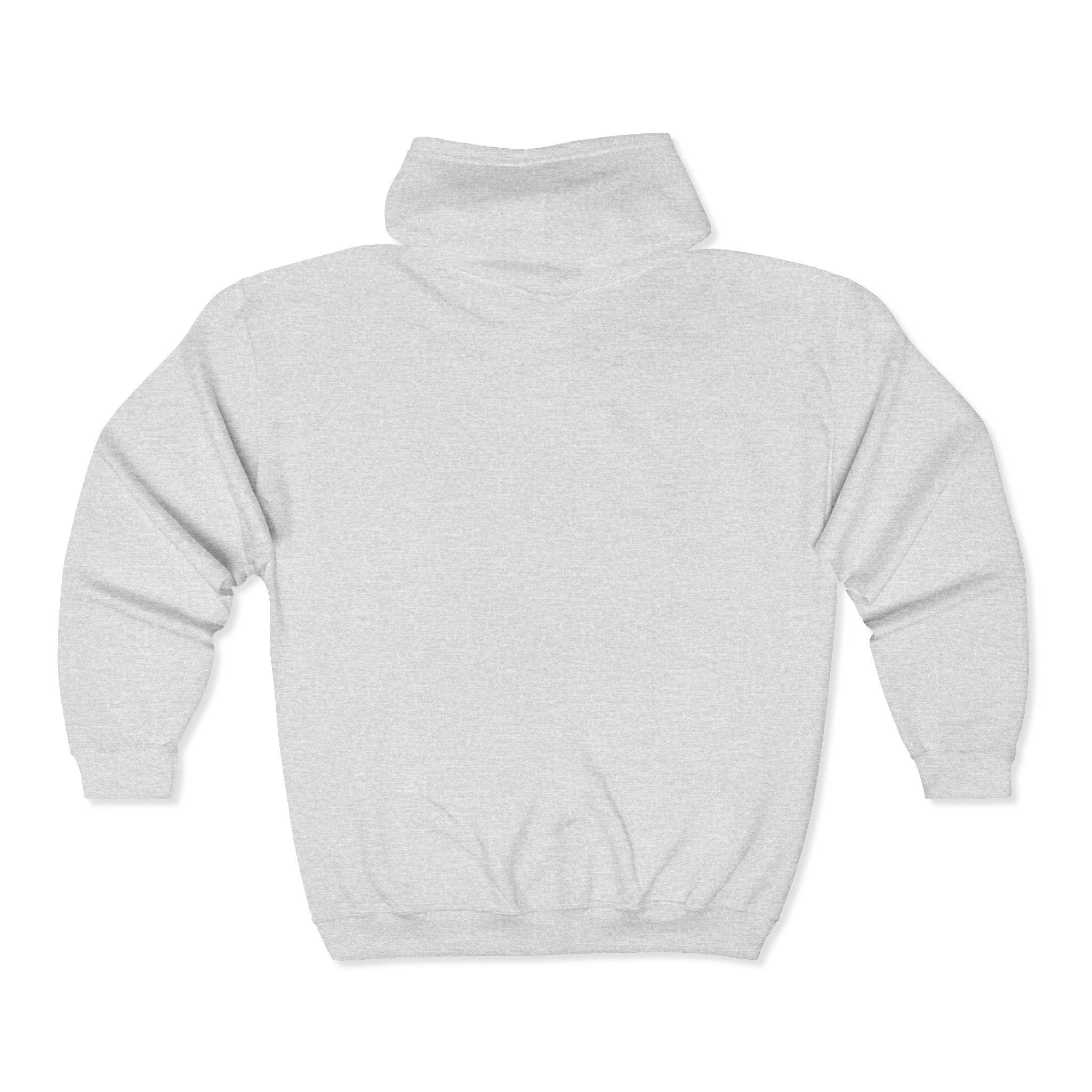 Zip Hoodie — Classic Full-Zip Hooded Sweatshirt (Blank White)
