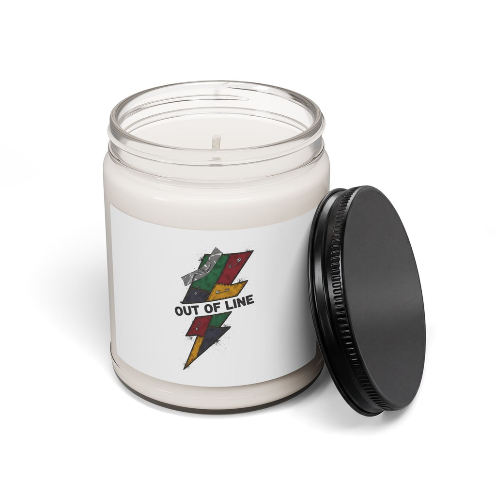 Grunge Lightning Patch Candle, Soy Jar | Plaid Revival, 90s Rock