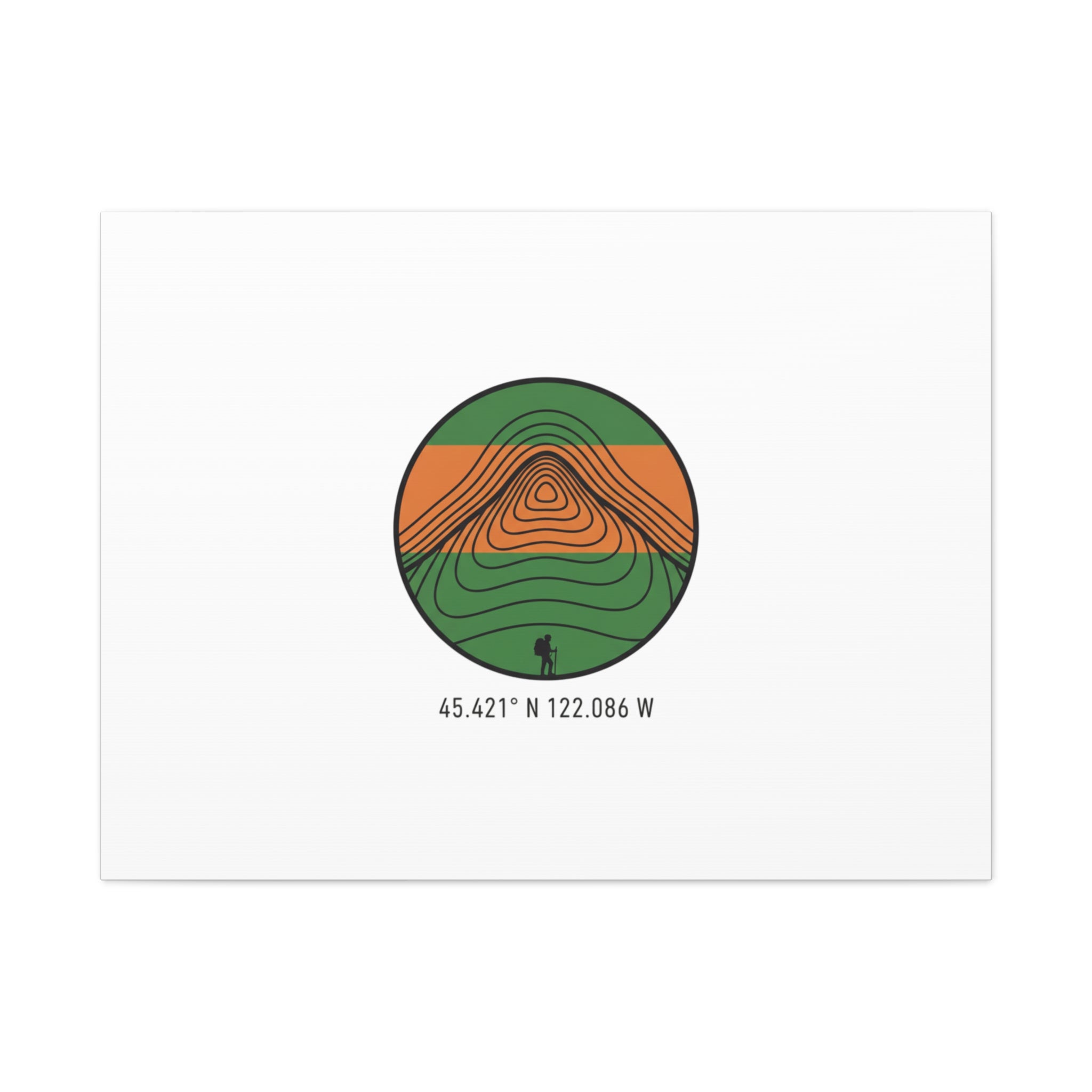 Topographic Contour Mountain Canvas | Topo Map Print, Terrain Wall Art