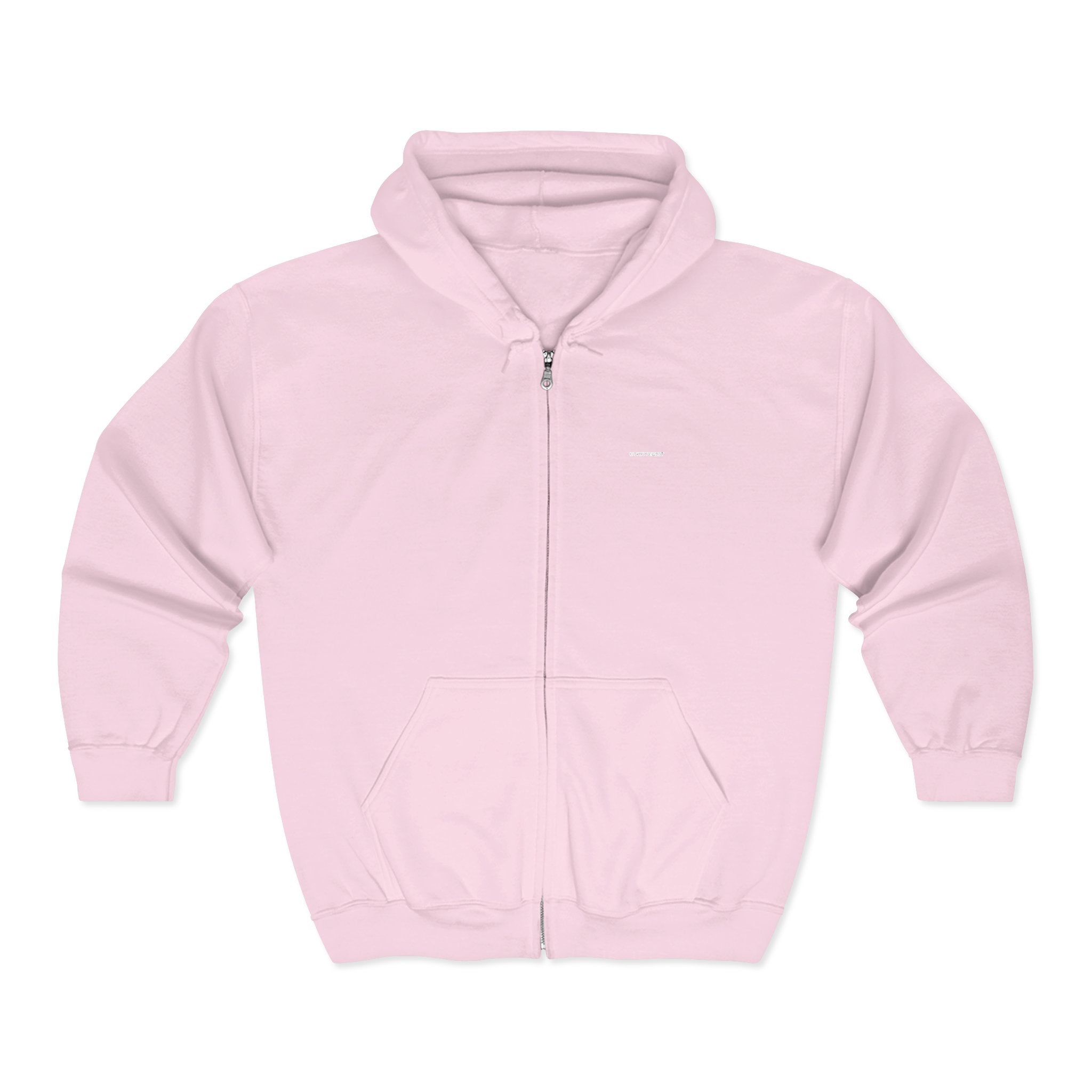 Zip Hoodie — Classic Full-Zip Hooded Sweatshirt (Blank White)