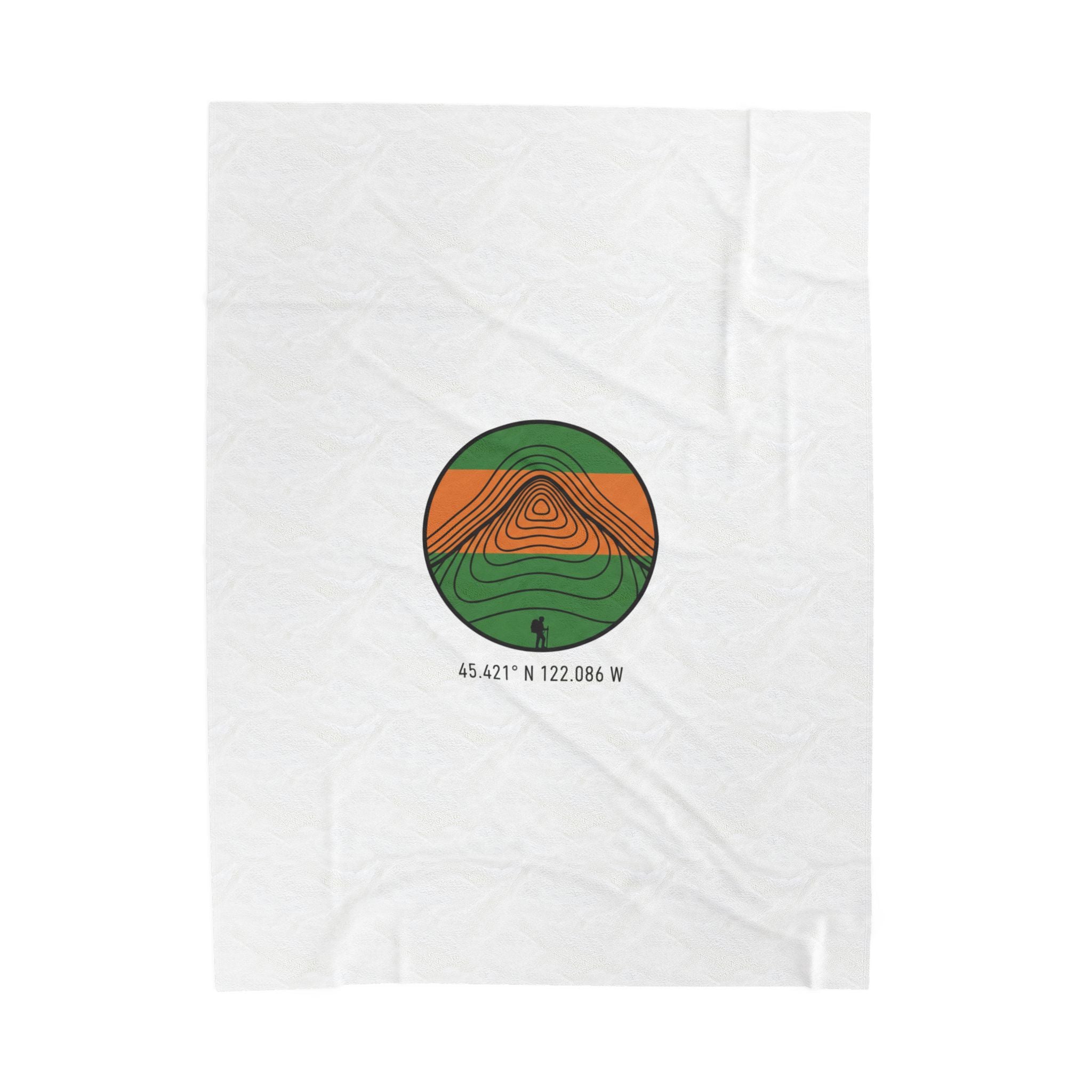 Topographic Contour Circle Blanket | topo map print, contour line design