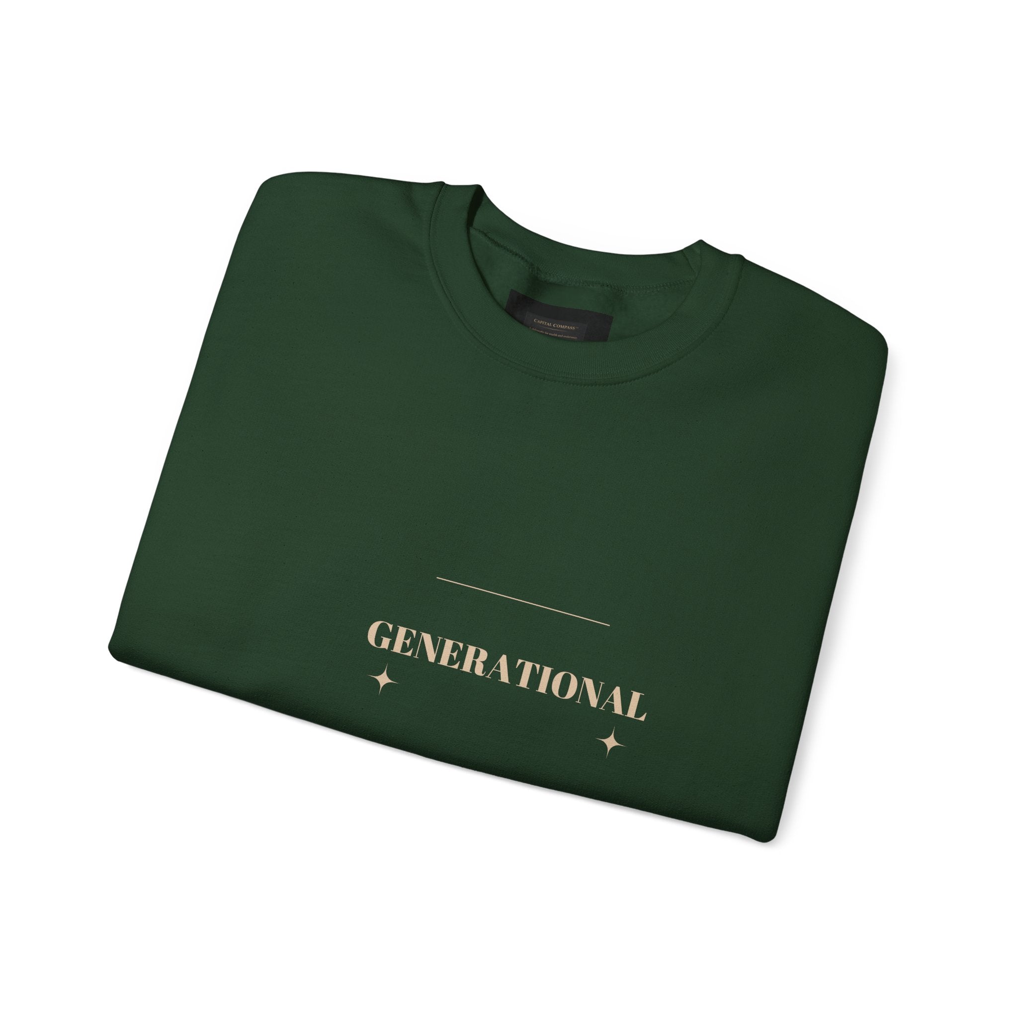Minimal 'Generationova' White Crewneck Sweatshirt – Subtle Gold Logo
