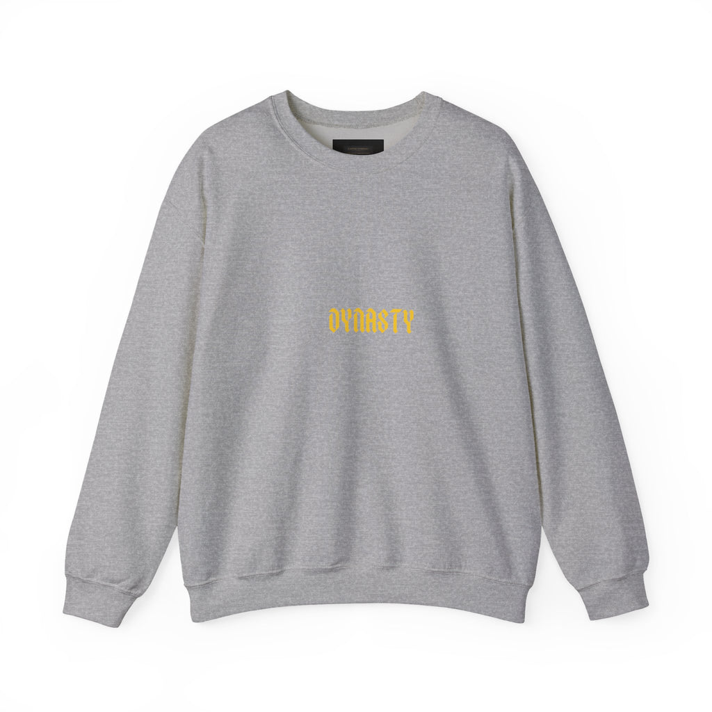 Dynasty Minimalist Crewneck Sweatshirt — Small Gold Text