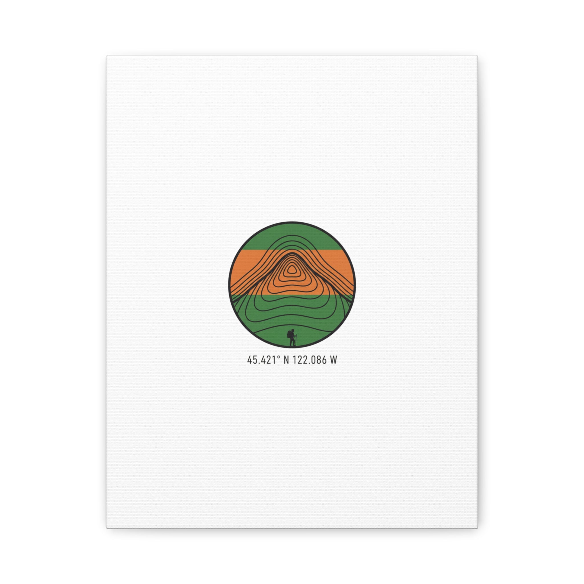 Topographic Contour Mountain Canvas | Topo Map Print, Terrain Wall Art