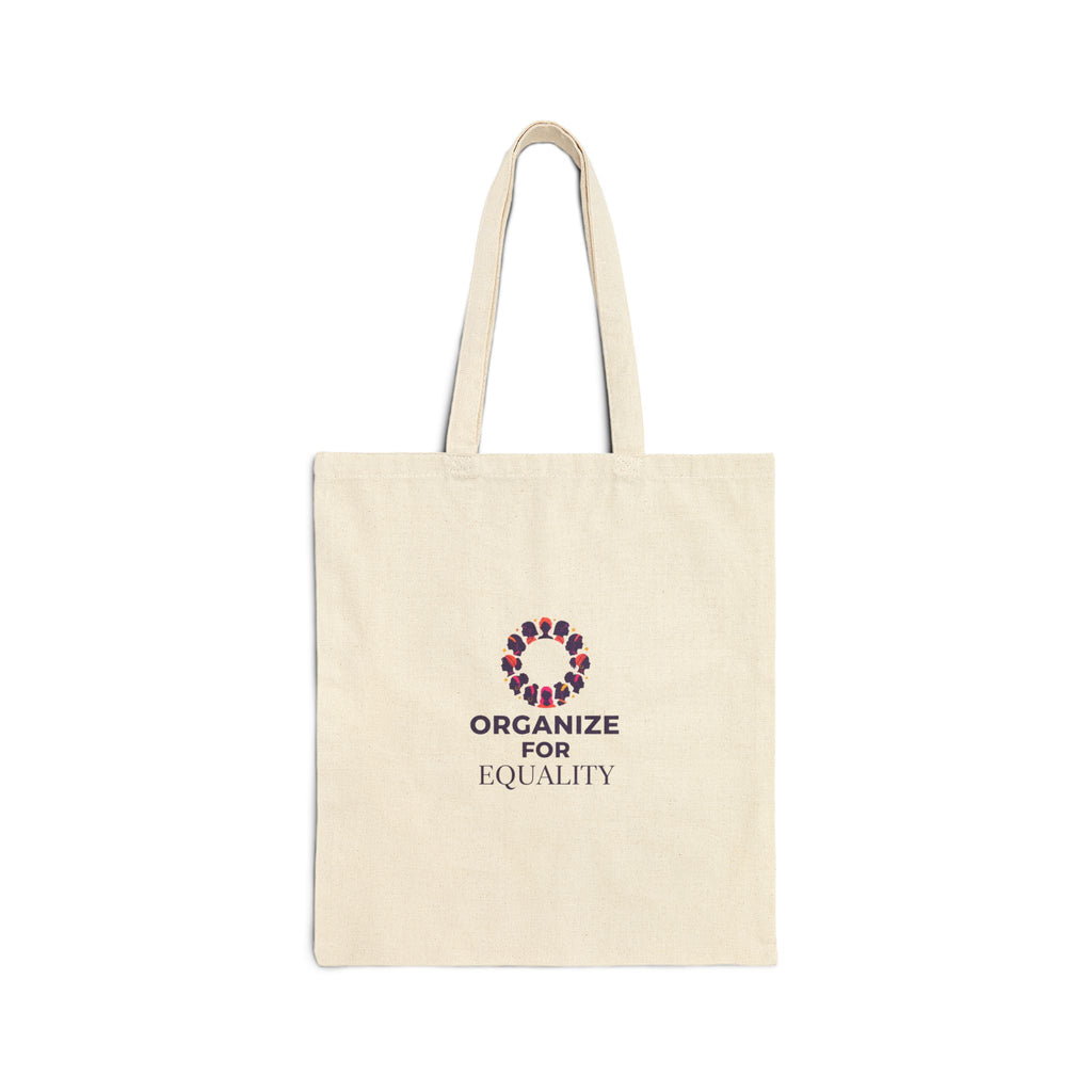 Organize for Equality Tote | IWD feminist slogan graphic, empowerment design