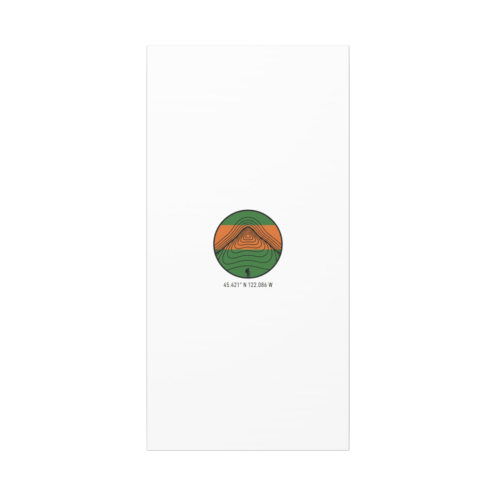 Topographic Contour Mountain Canvas | Topo Map Print, Terrain Wall Art