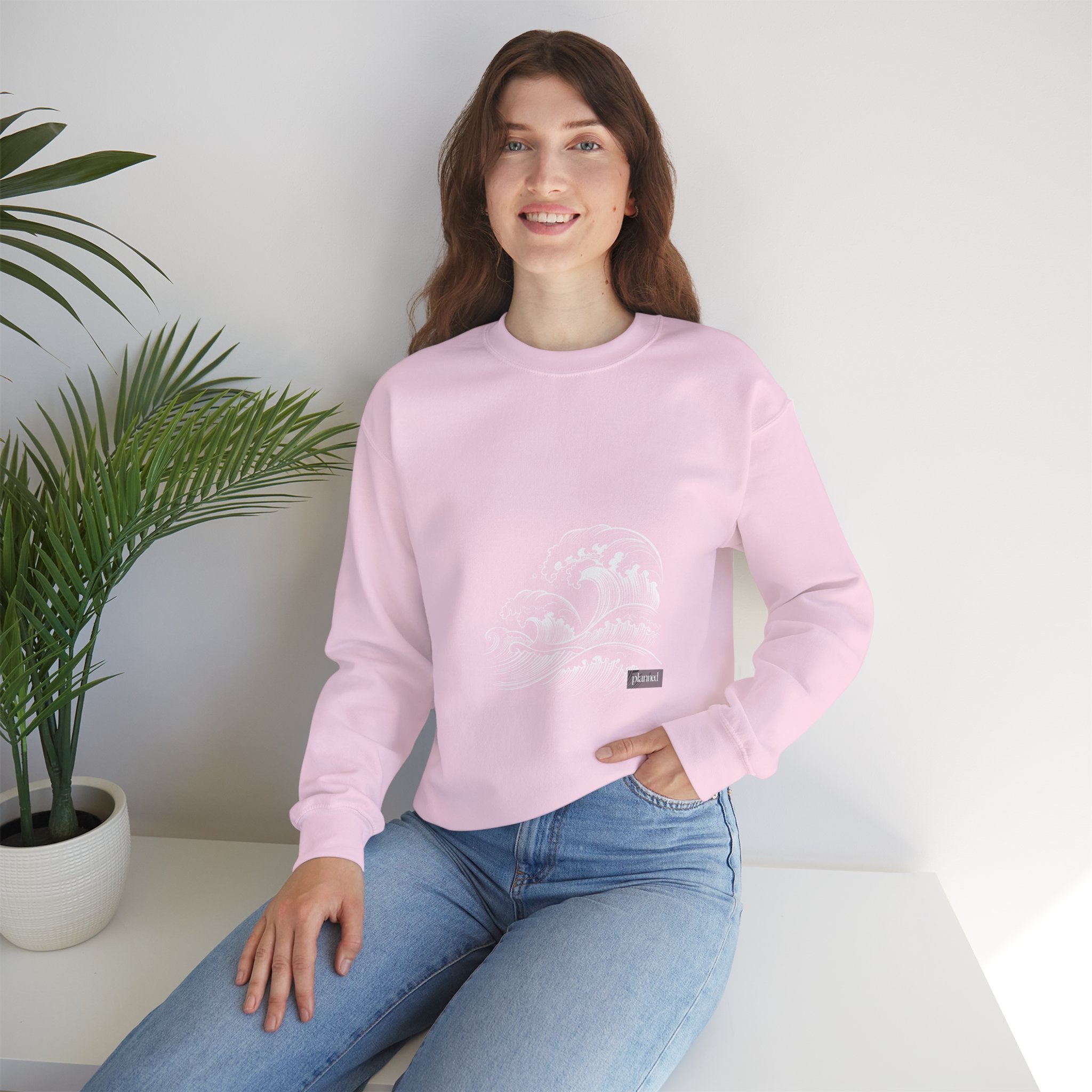 Classic White Crewneck Sweatshirt — Minimal Casual Pullover
