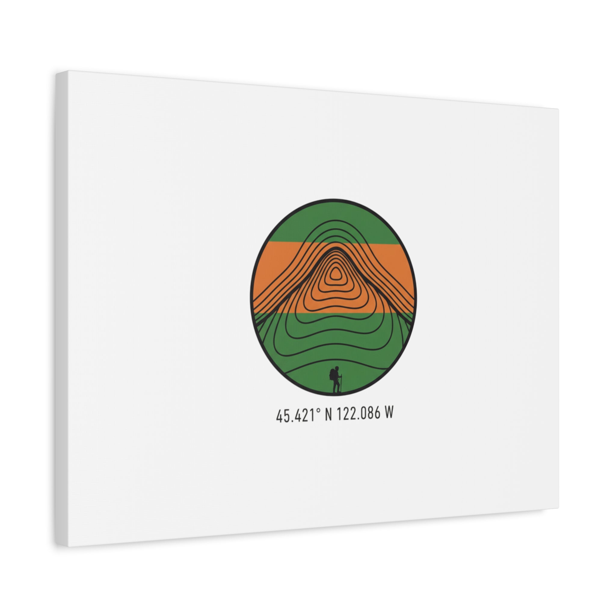 Topographic Contour Mountain Canvas | Topo Map Print, Terrain Wall Art