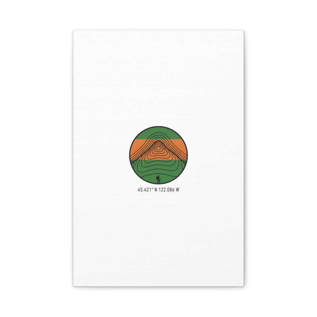 Topographic Contour Mountain Canvas | Topo Map Print, Terrain Wall Art
