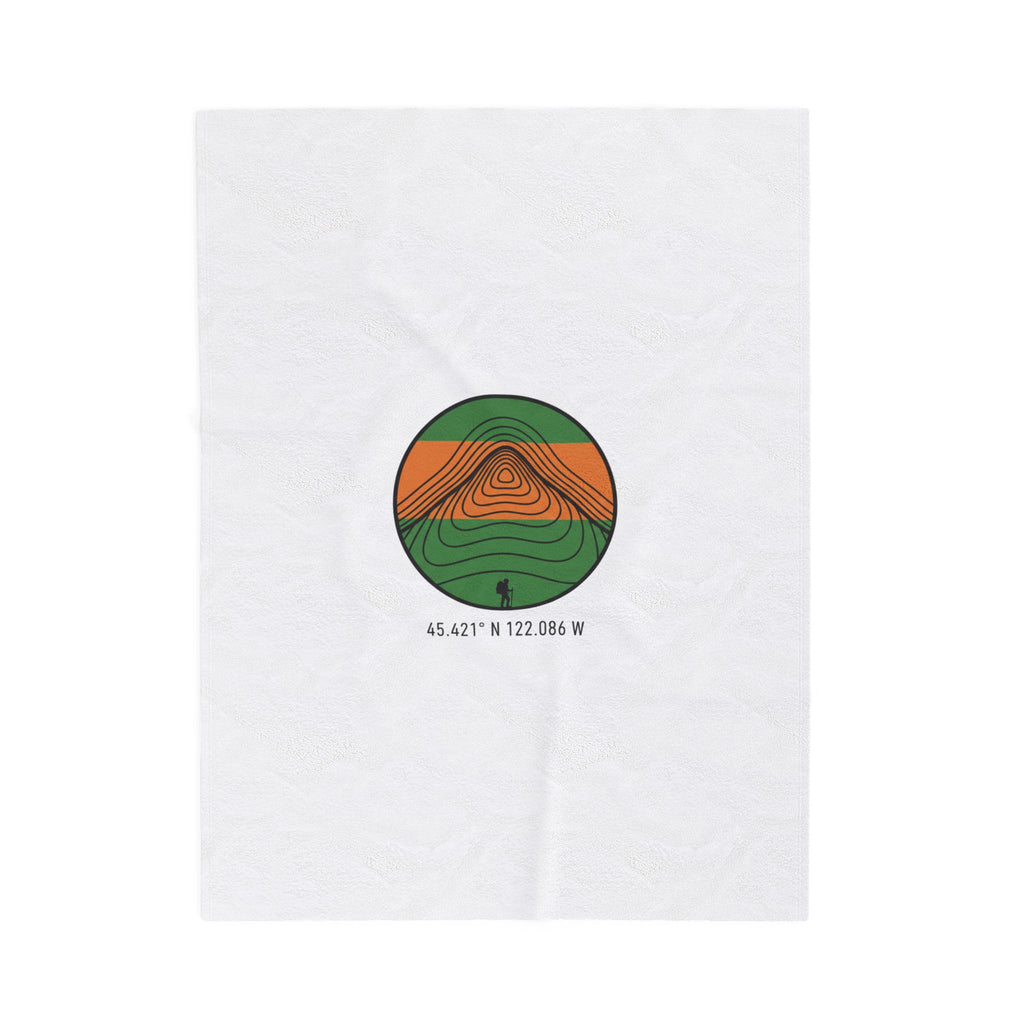 Topographic Contour Circle Blanket | topo map print, contour line design