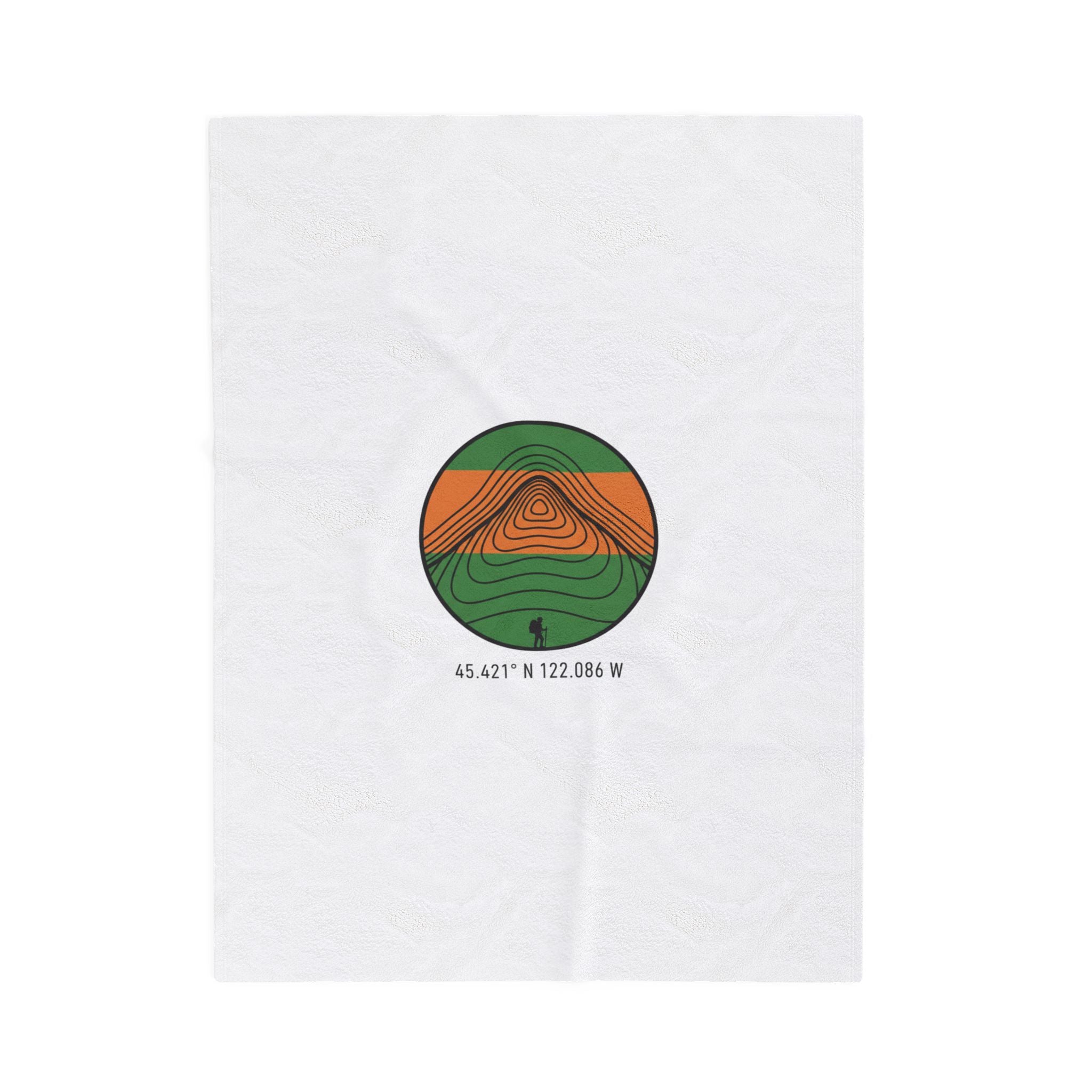 Topographic Contour Circle Blanket | topo map print, contour line design